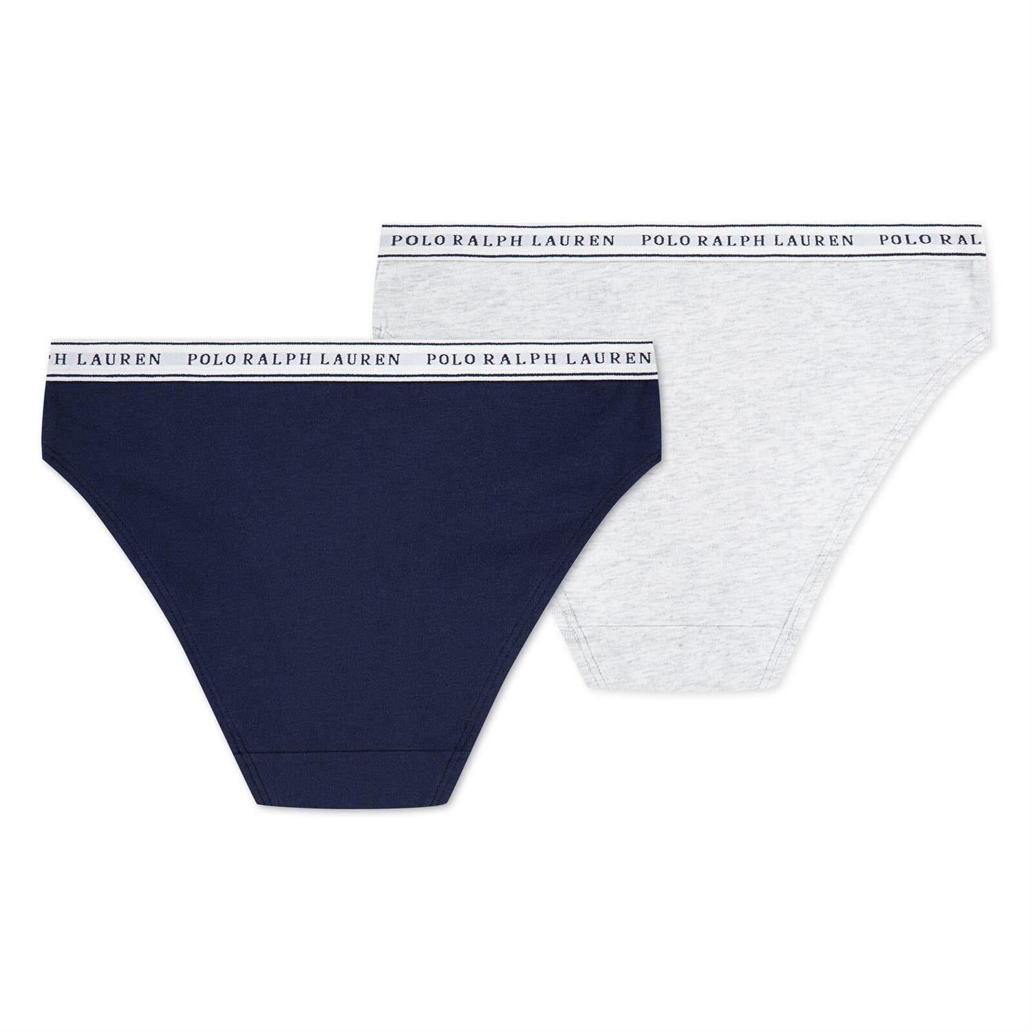 RALPH LAUREN 8-16År 2pk Truse Mørkeblå/Grå - Farmor Ingvarda