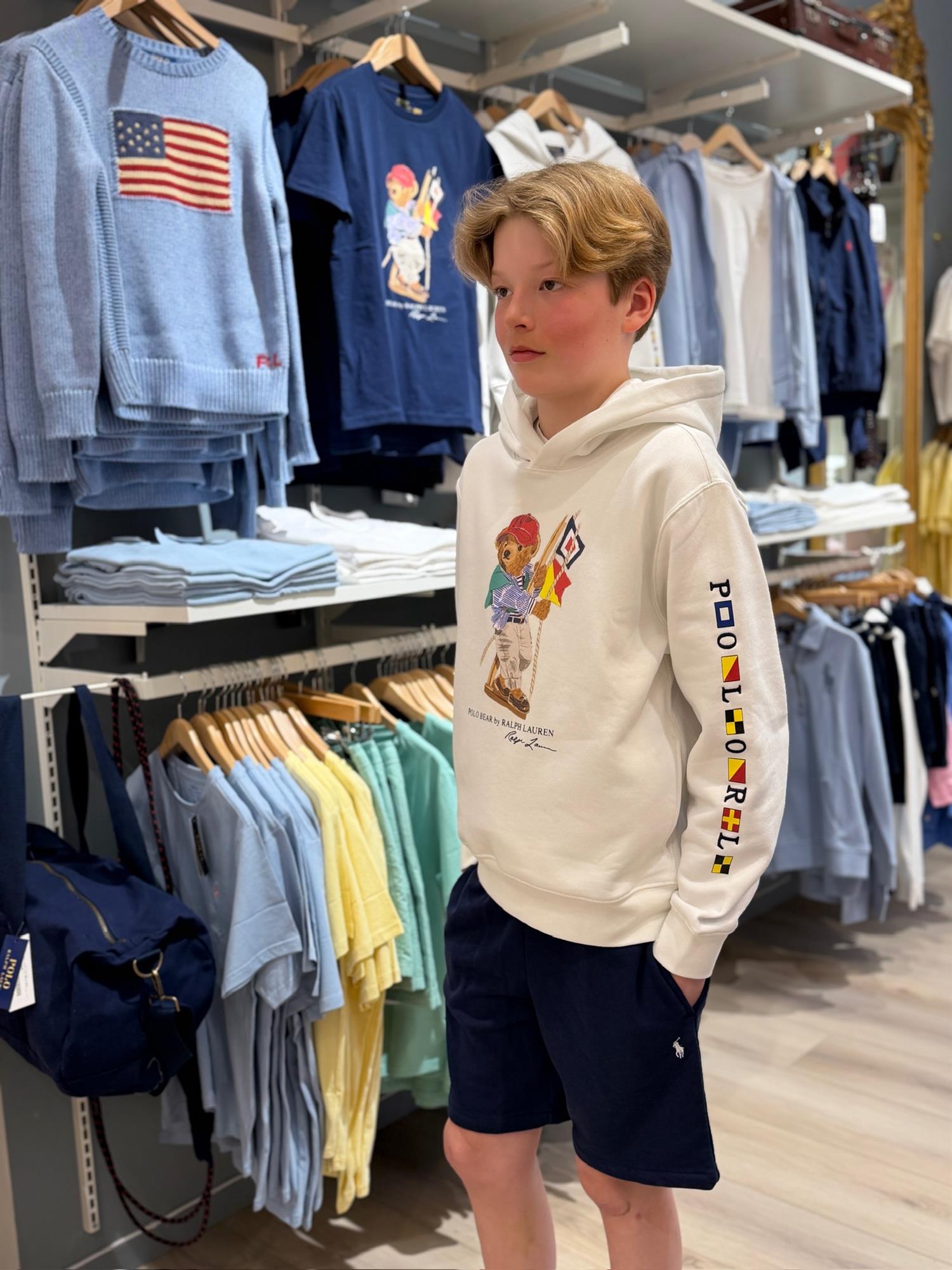 RALPH LAUREN 8-16År Sweat Shorts Mørkeblå - Farmor Ingvarda