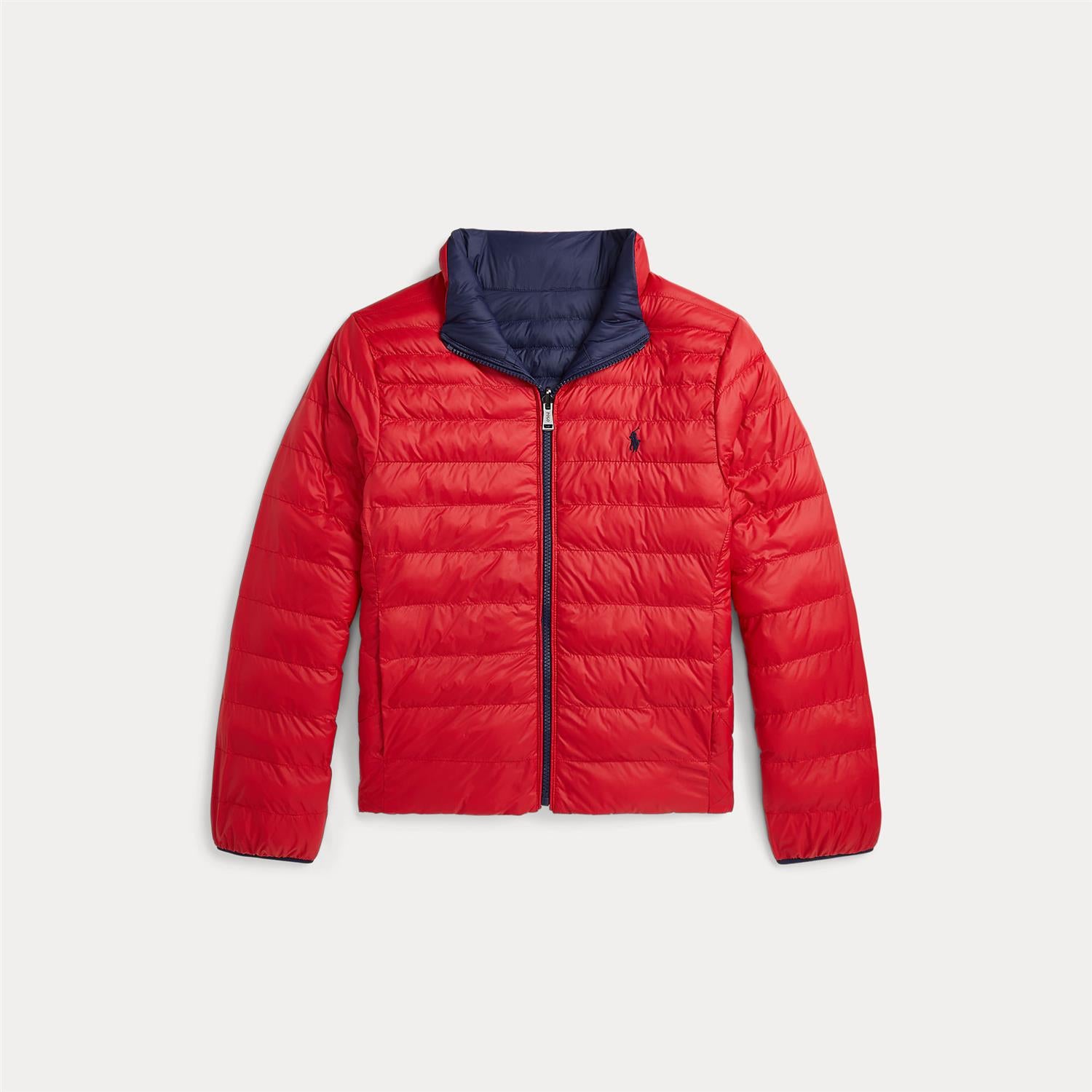 RALPH LAUREN 8-16År Reversible Terra Outerwear Bomber Mørkeblå/Rød - Farmor Ingvarda