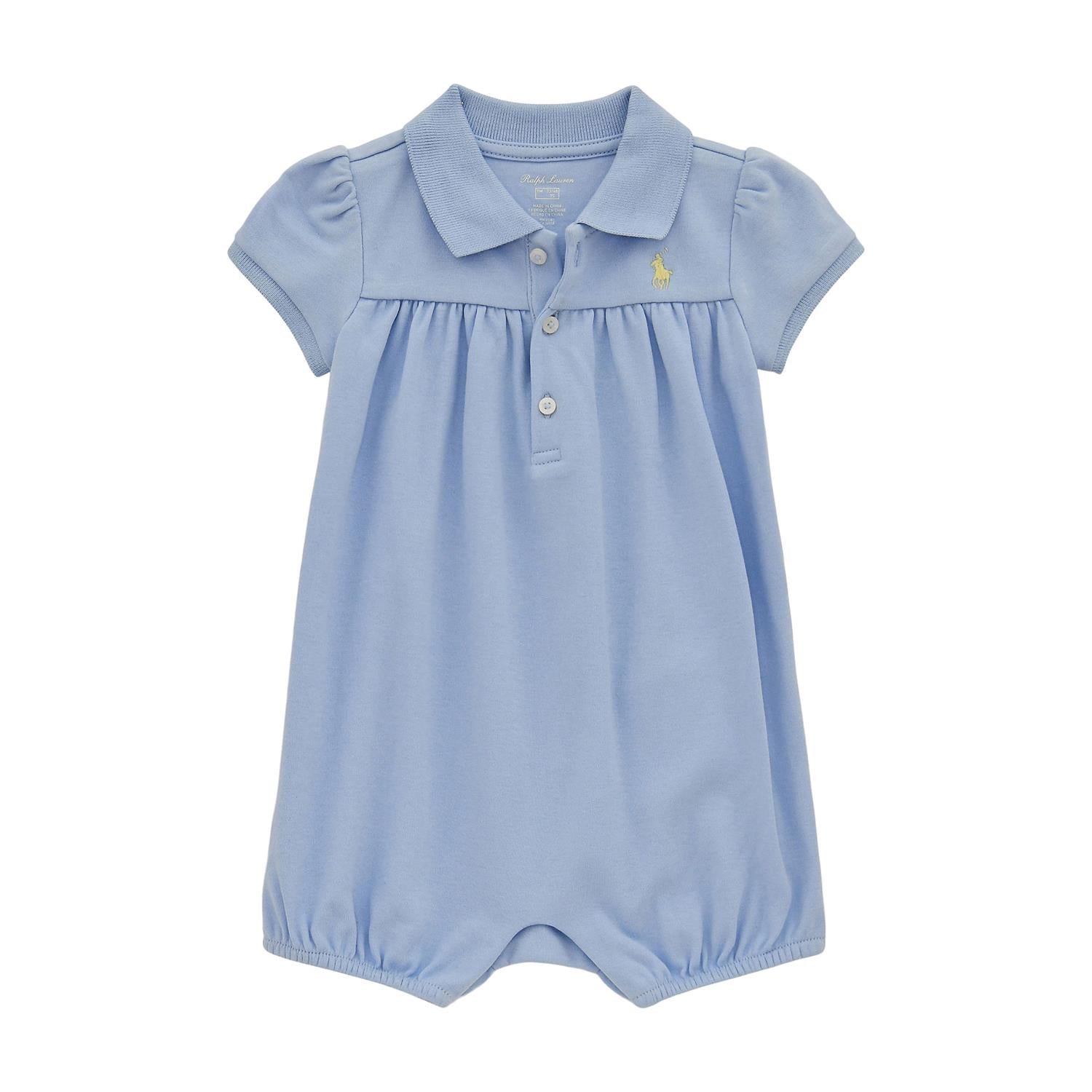 RALPH LAUREN Baby 0-24mnd. Romper Lyseblå - Farmor Ingvarda