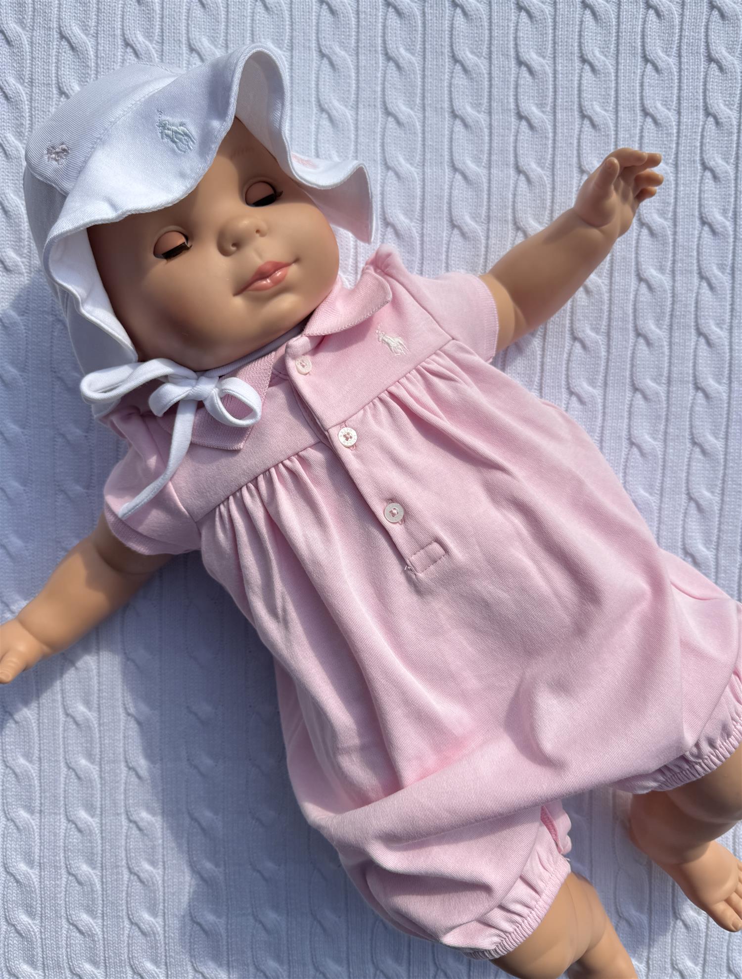RALPH LAUREN Baby 0-24mnd. Romper Rosa - Farmor Ingvarda