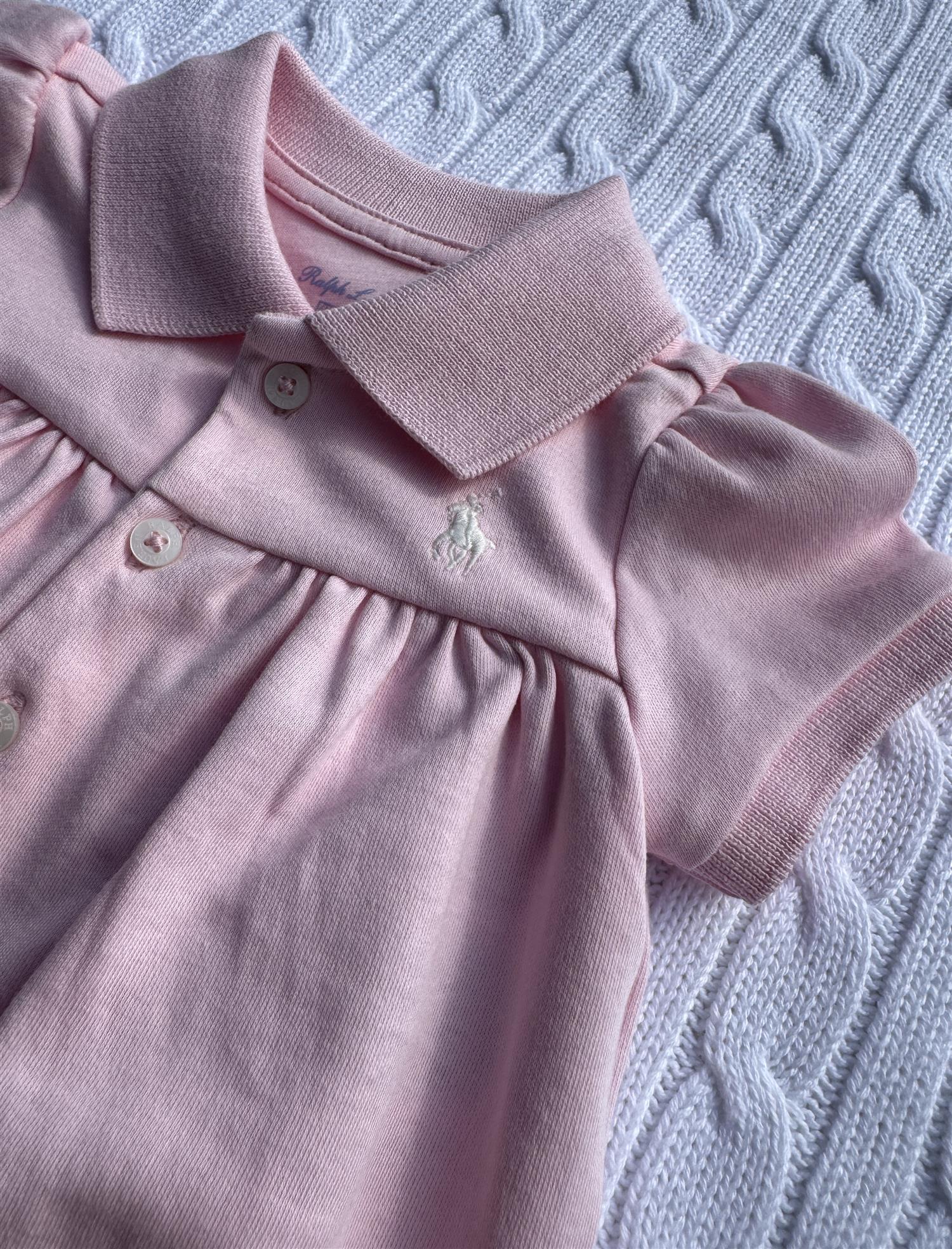 RALPH LAUREN Baby 0-24mnd. Romper Rosa - Farmor Ingvarda