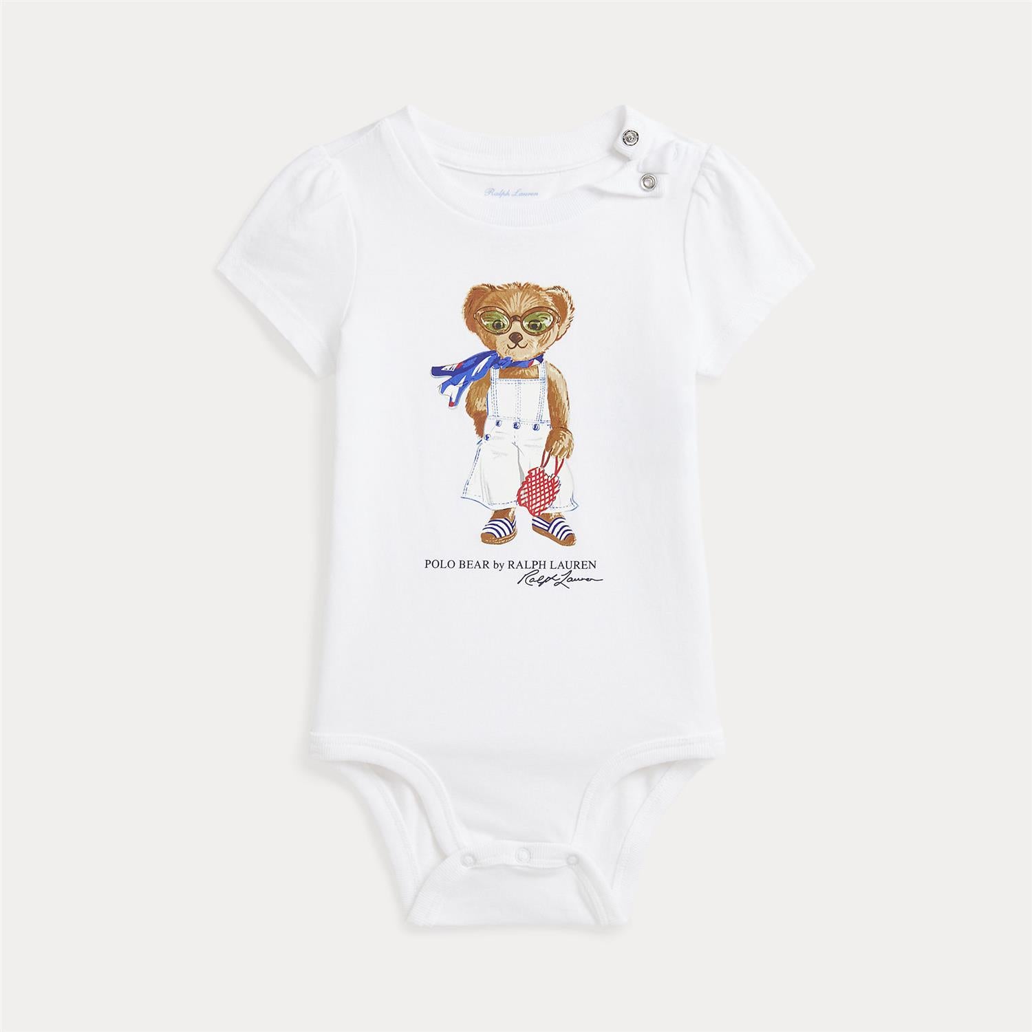 RALPH LAUREN Baby 0-24mnd. Bear body Hvit - Farmor Ingvarda