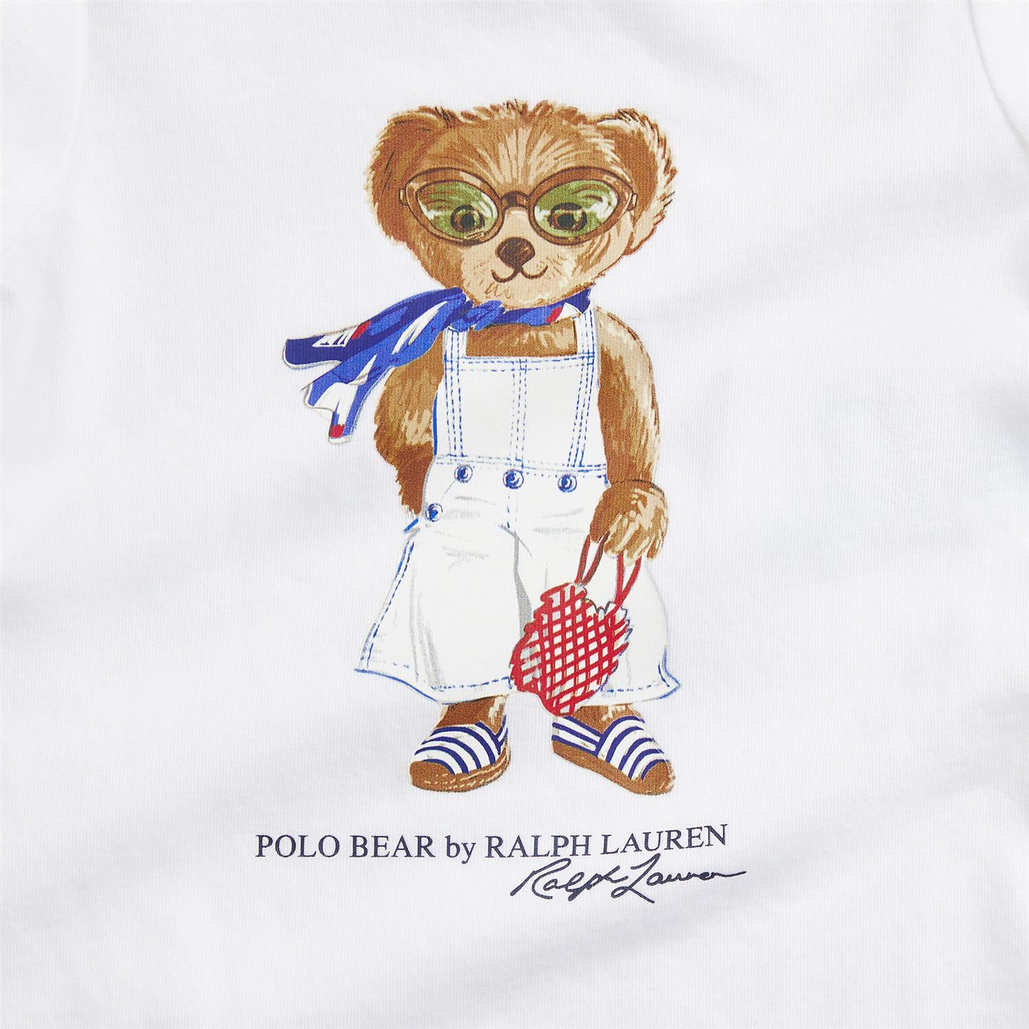 RALPH LAUREN Baby 0-24mnd. Bear body Hvit - Farmor Ingvarda