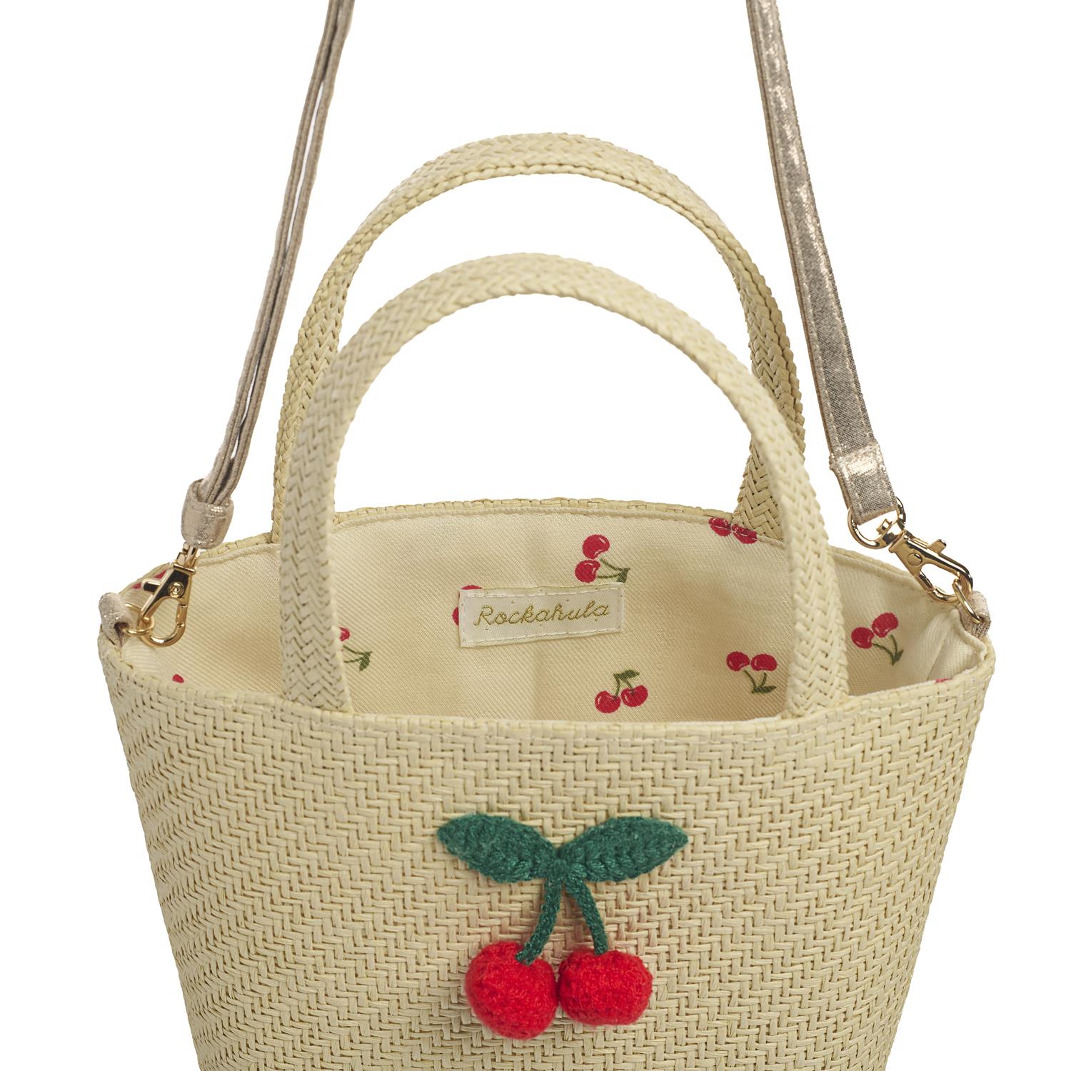 ROCKAHULA Kids Crochet Cherry Basket Bag - Farmor Ingvarda