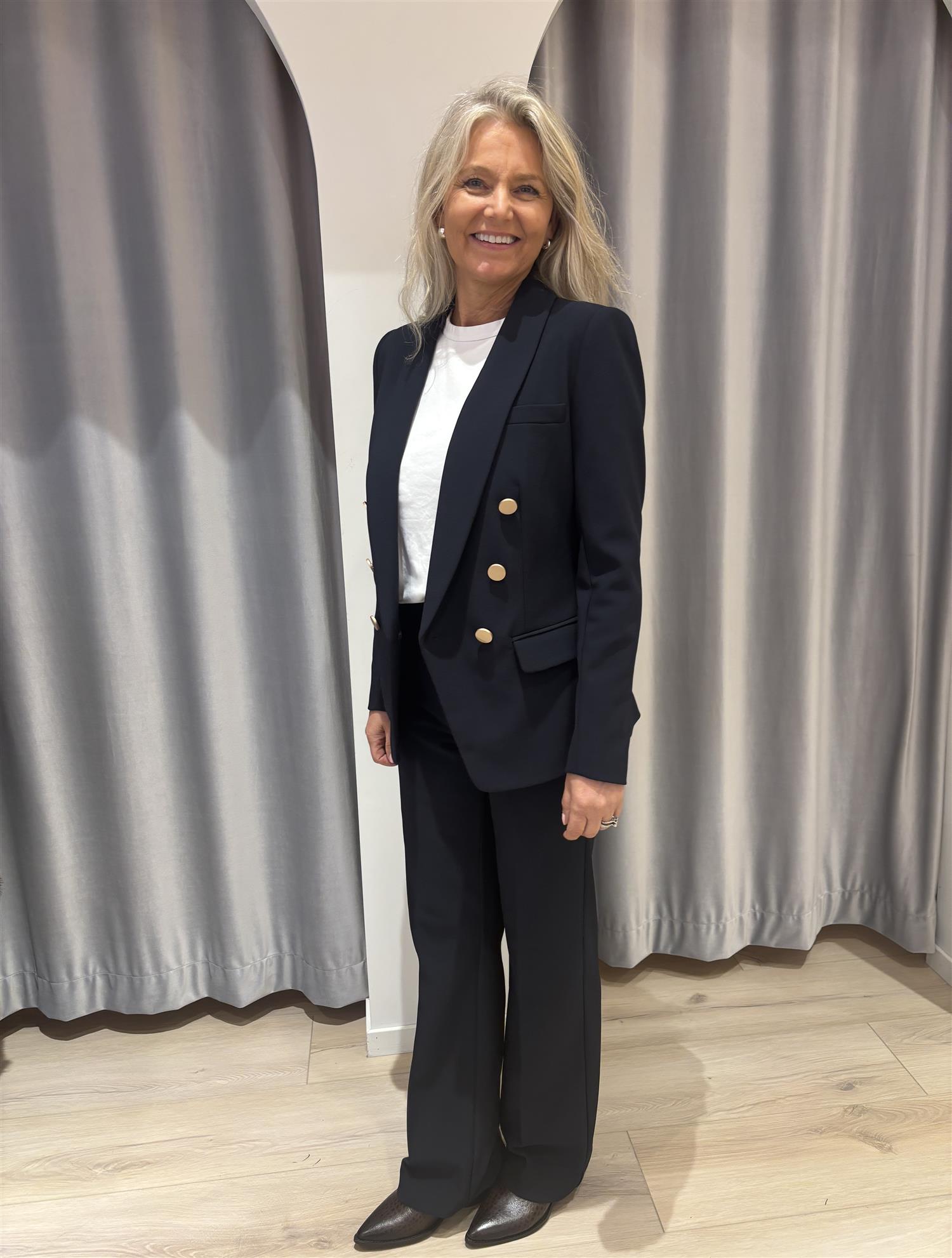 RUE de FEMME Comfy Olana Wide Pants Midnight - Farmor Ingvarda