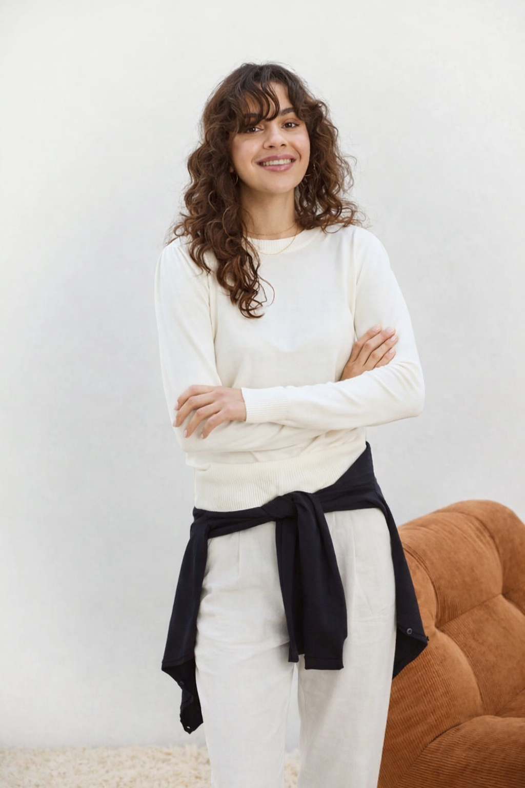 SAINT TROPEZ Mila Pullover Ice - Farmor Ingvarda