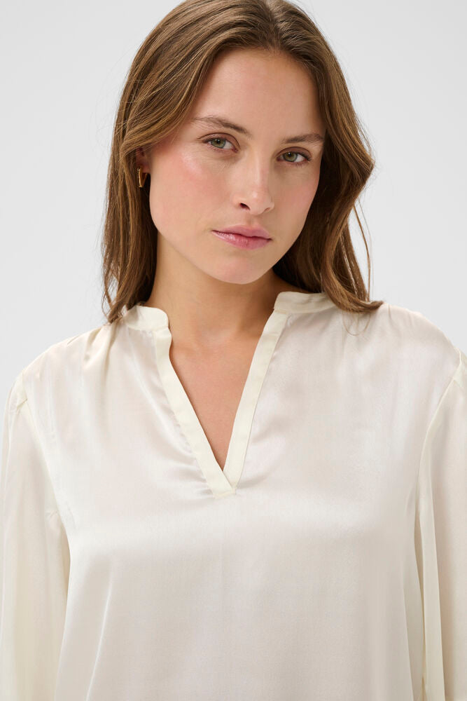 SAINT TROPEZ Safina Blouse White - Farmor Ingvarda
