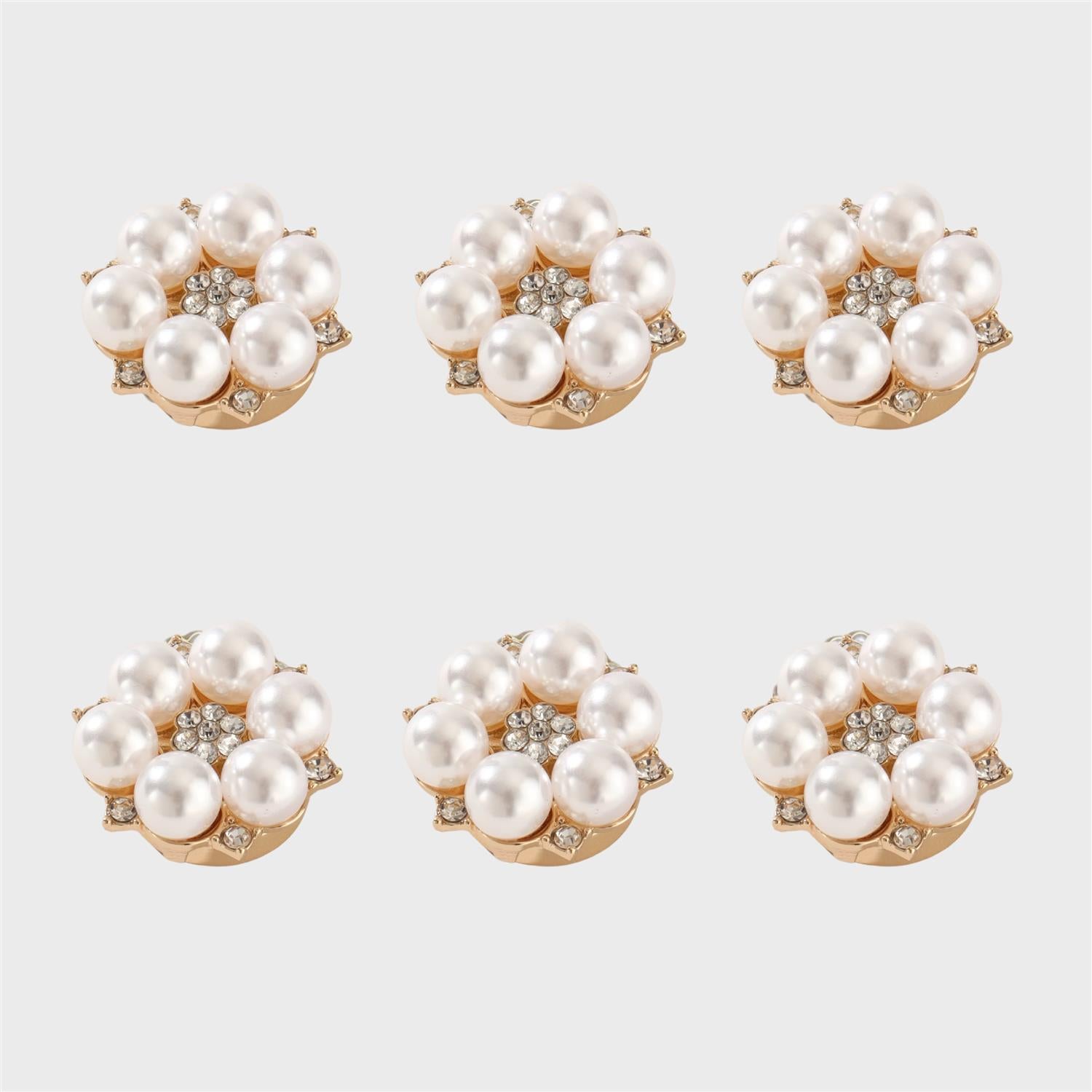 STICKY BESTIE Flower Button Covers pk. 6 stk - Farmor Ingvarda