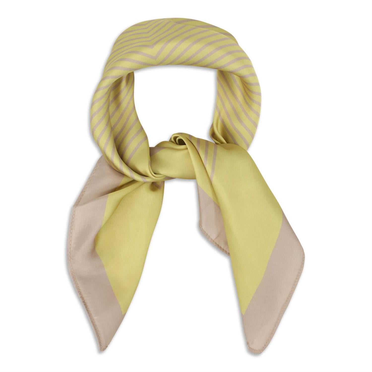 SUI AVA Classic Patterned Scarf Lime - Farmor Ingvarda