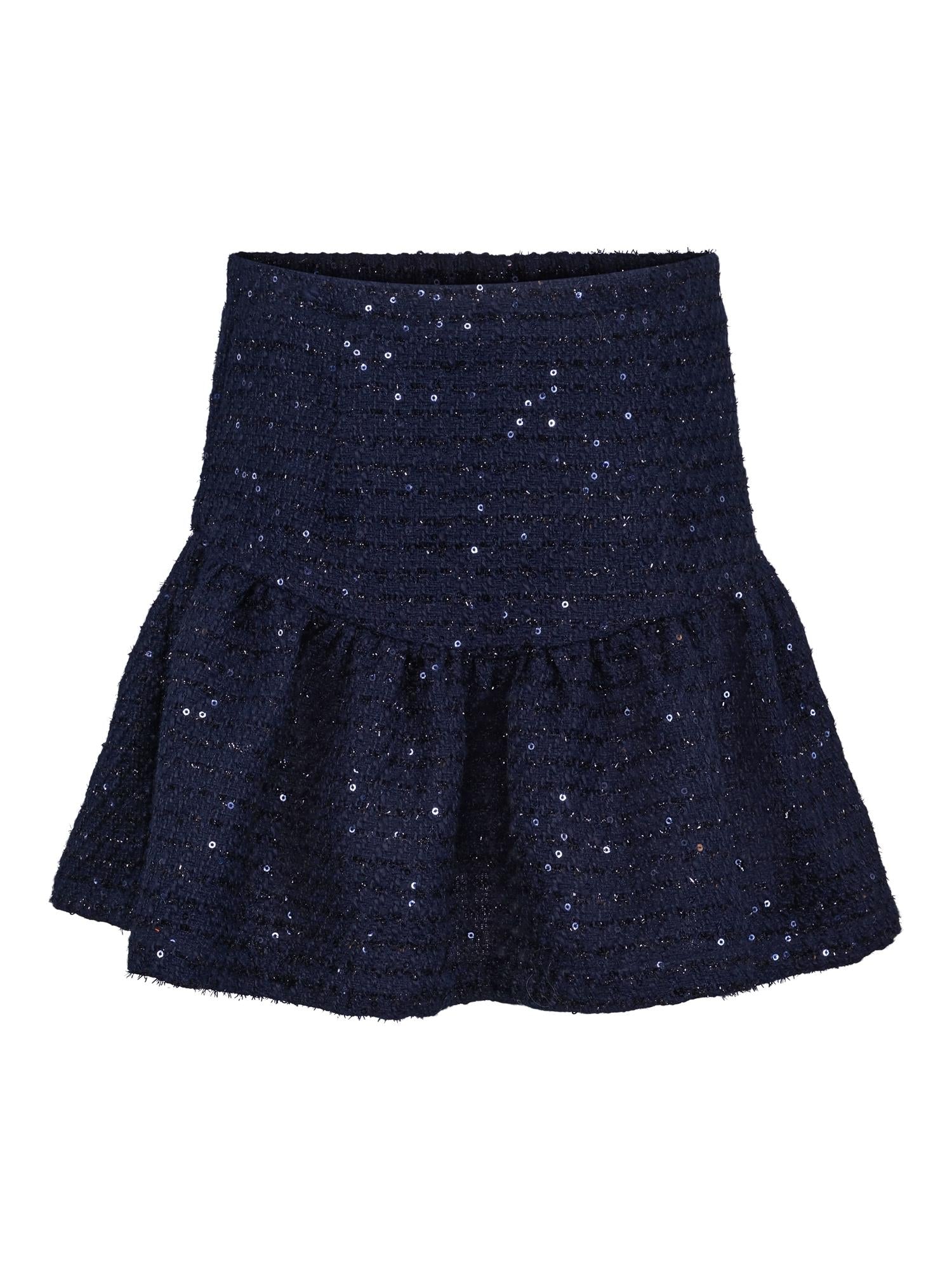 VILJE OG VE Laila skjørt,Boucle Midnight Navy - Farmor Ingvarda
