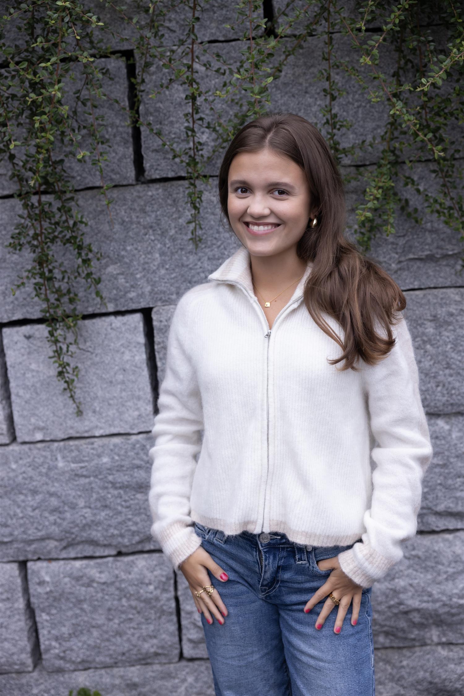 VILJE OG VE Lyra Mohair Jakke Offwhite M/Beige - Farmor Ingvarda