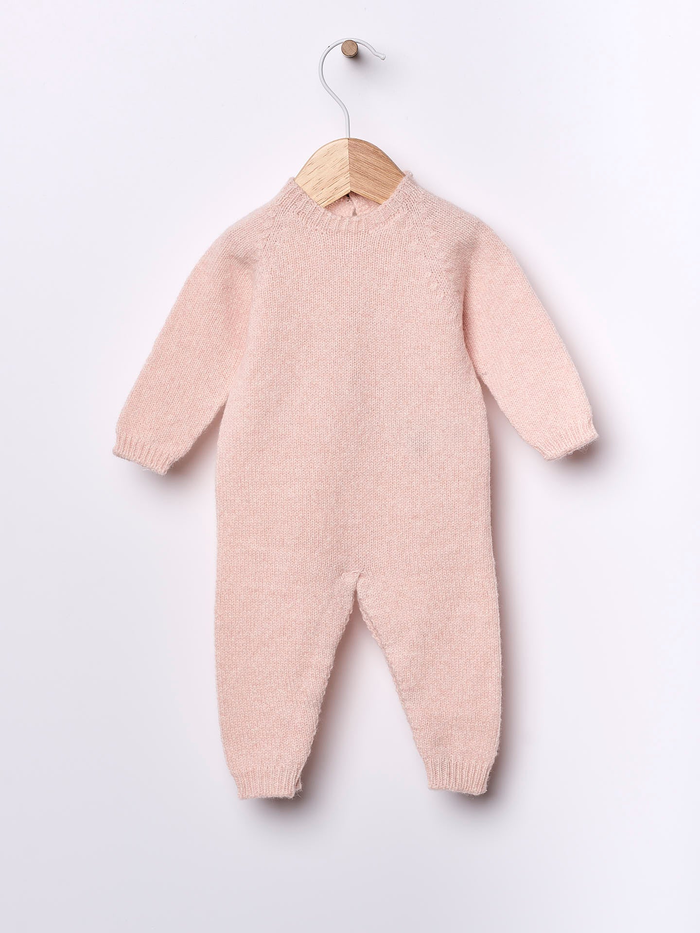 WEDOBLE Strikket Babydress,Ull Lys Rosa Melert - Farmor Ingvarda