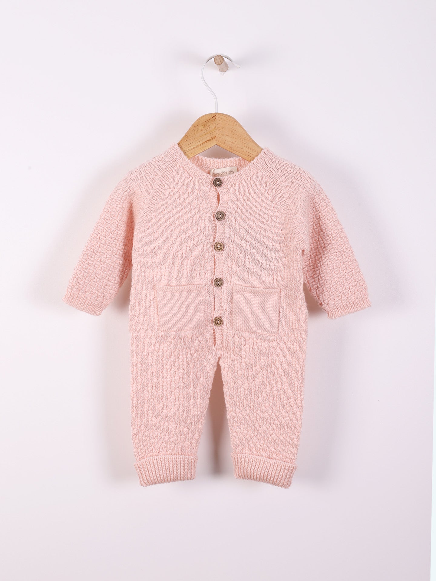 WEDOBLE Strikket Dress Mønster,Ull Lys Rosa - Farmor Ingvarda