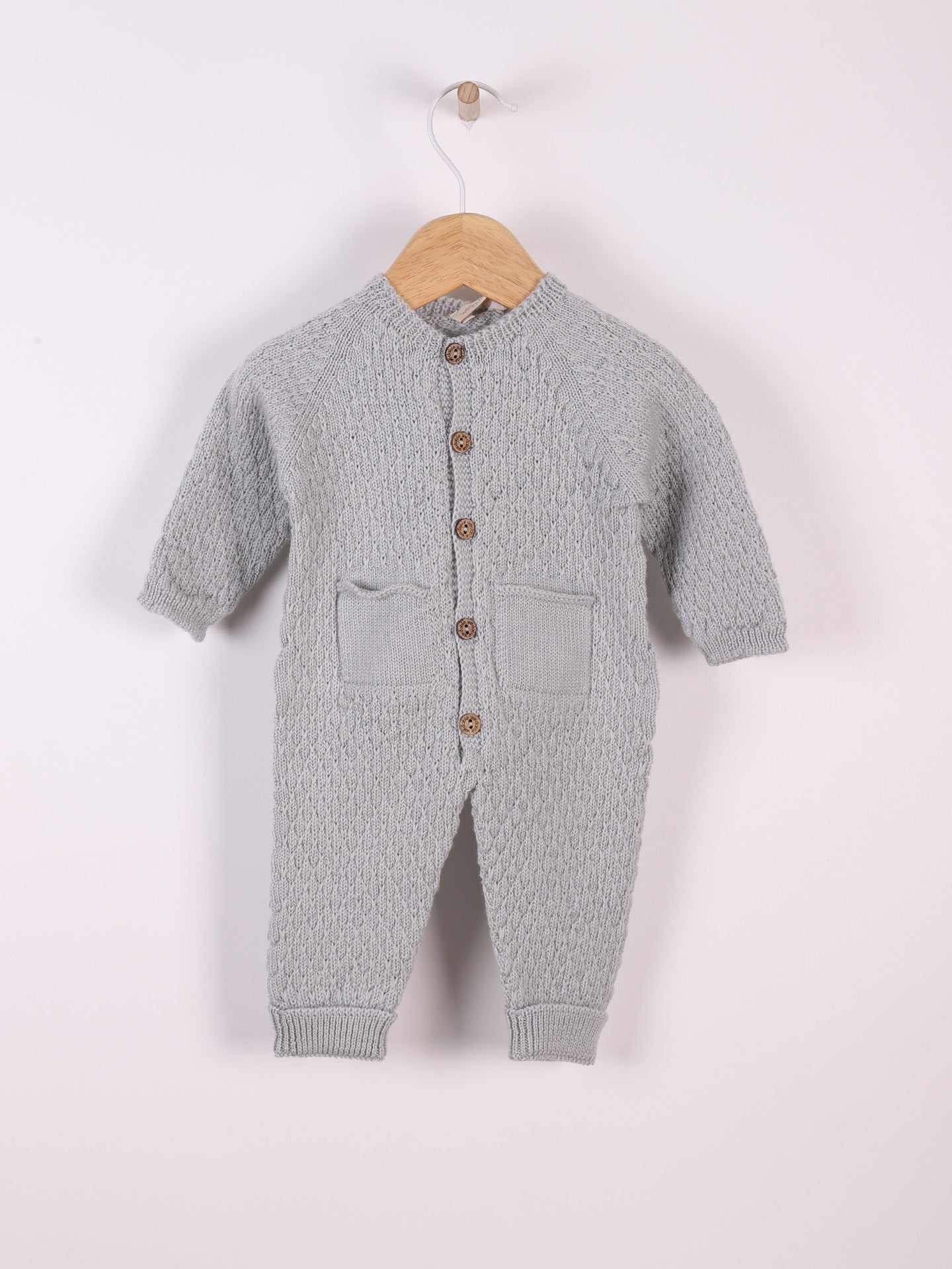 WEDOBLE Strikket Dress Mønster,Ull Mintblå - Farmor Ingvarda