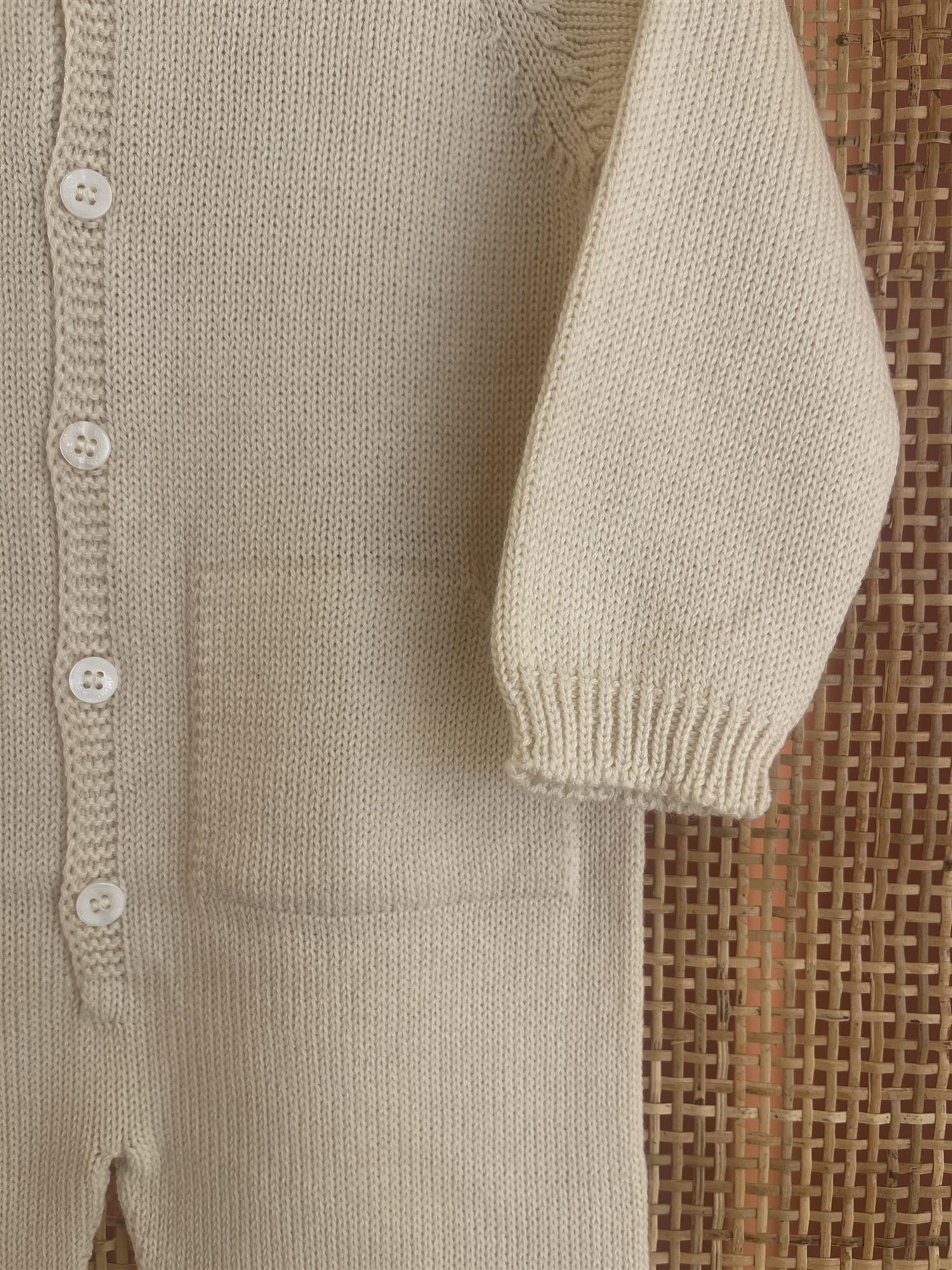 WEDOBLE Strikket Babydress Beige - Farmor Ingvarda