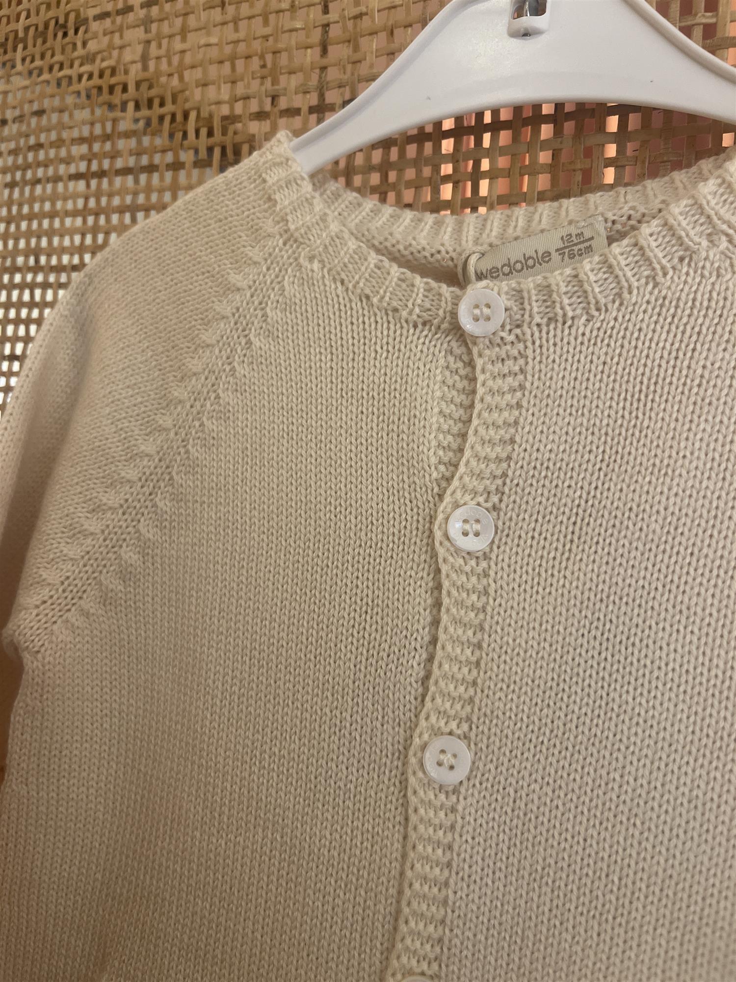 WEDOBLE Strikket Babydress Beige - Farmor Ingvarda