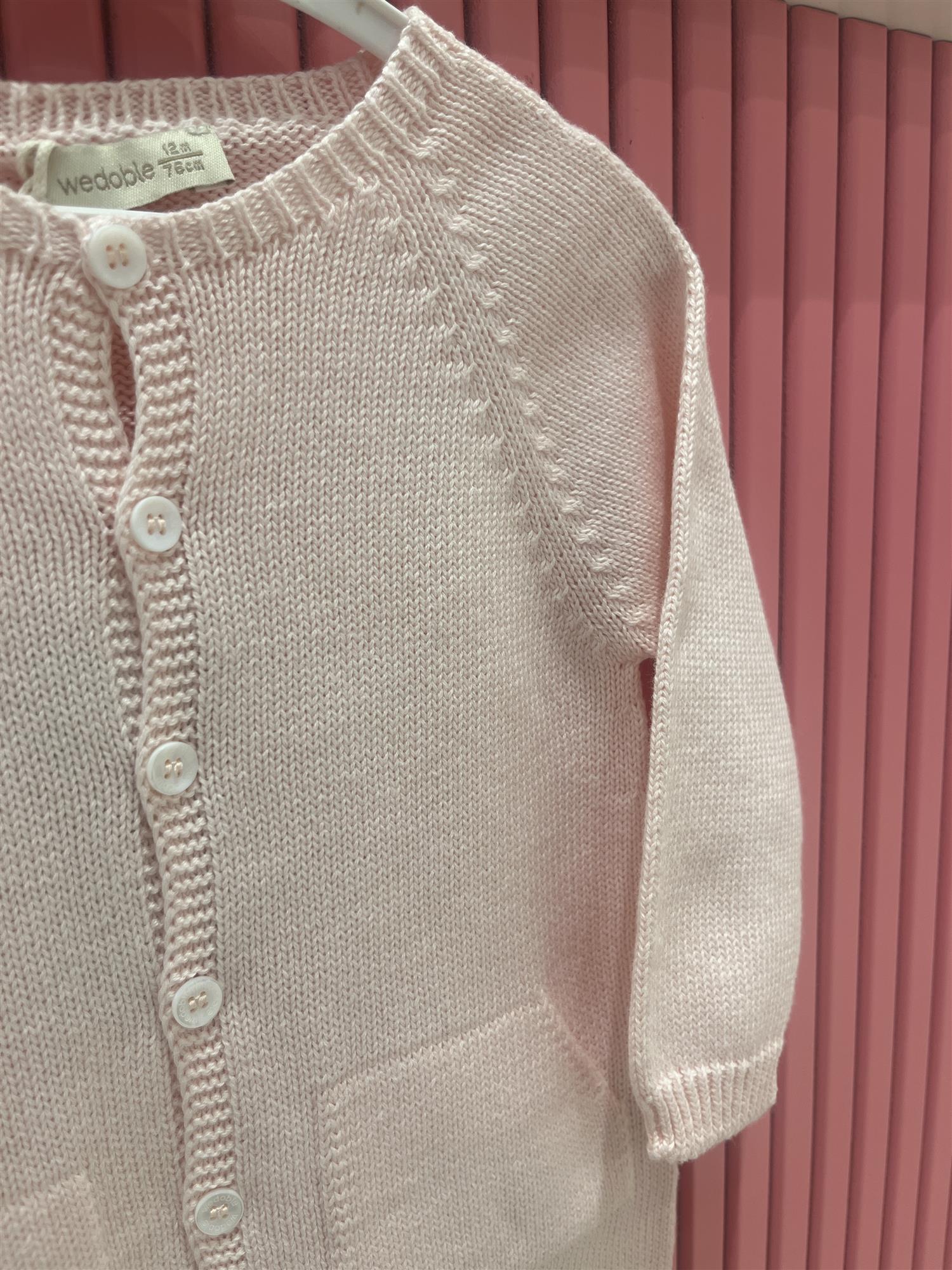 WEDOBLE Strikket Babydress Lys Rosa - Farmor Ingvarda