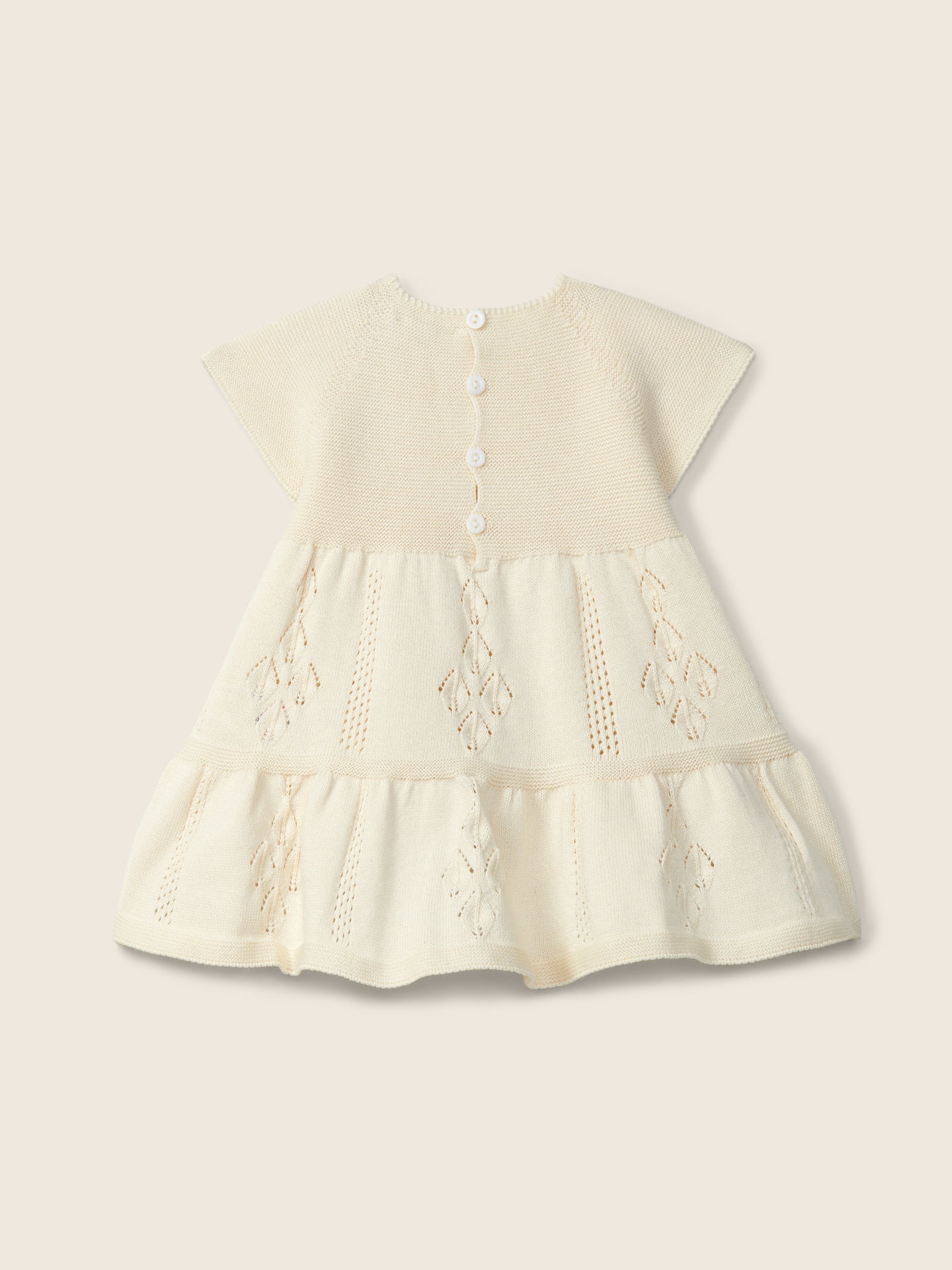 WEDOBLE Strikket kjole Beige - Farmor Ingvarda