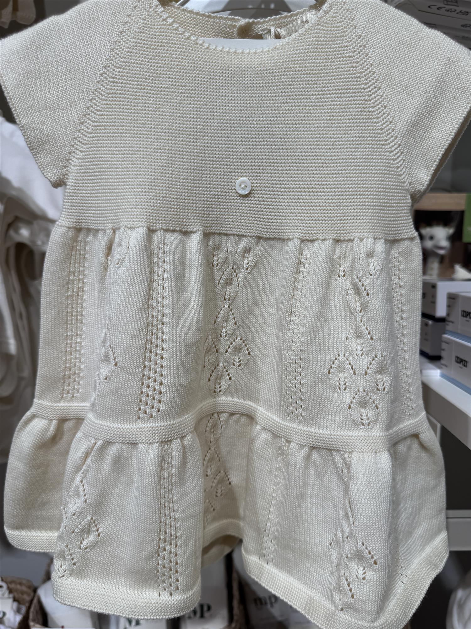WEDOBLE Strikket kjole Beige - Farmor Ingvarda