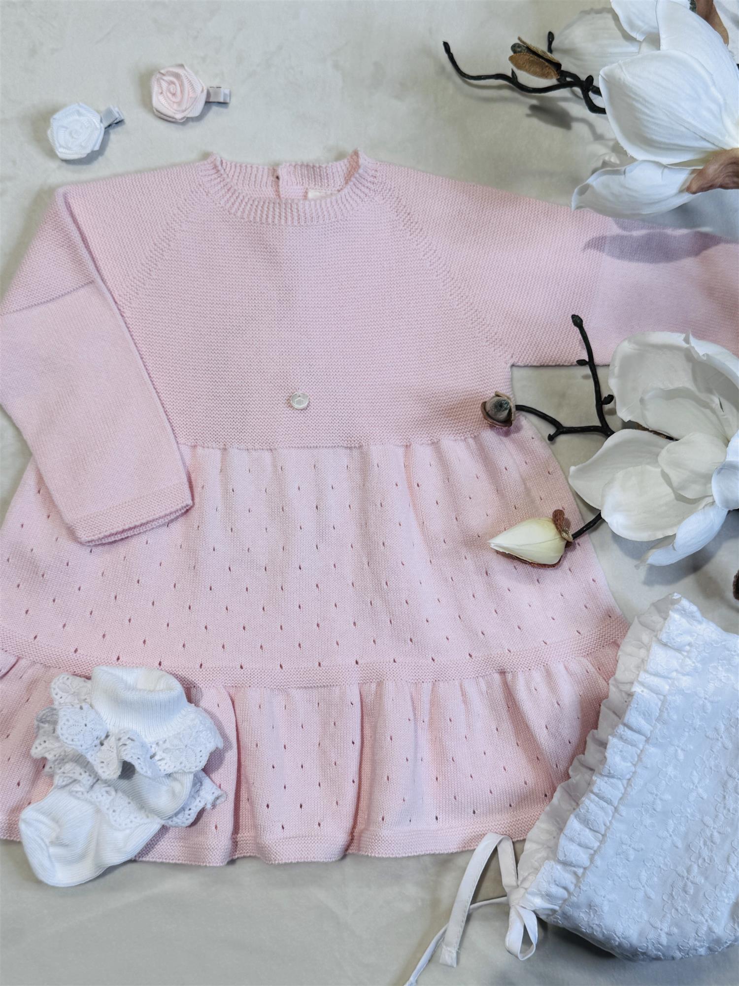 WEDOBLE Strikket kjole Lys Rosa - Farmor Ingvarda