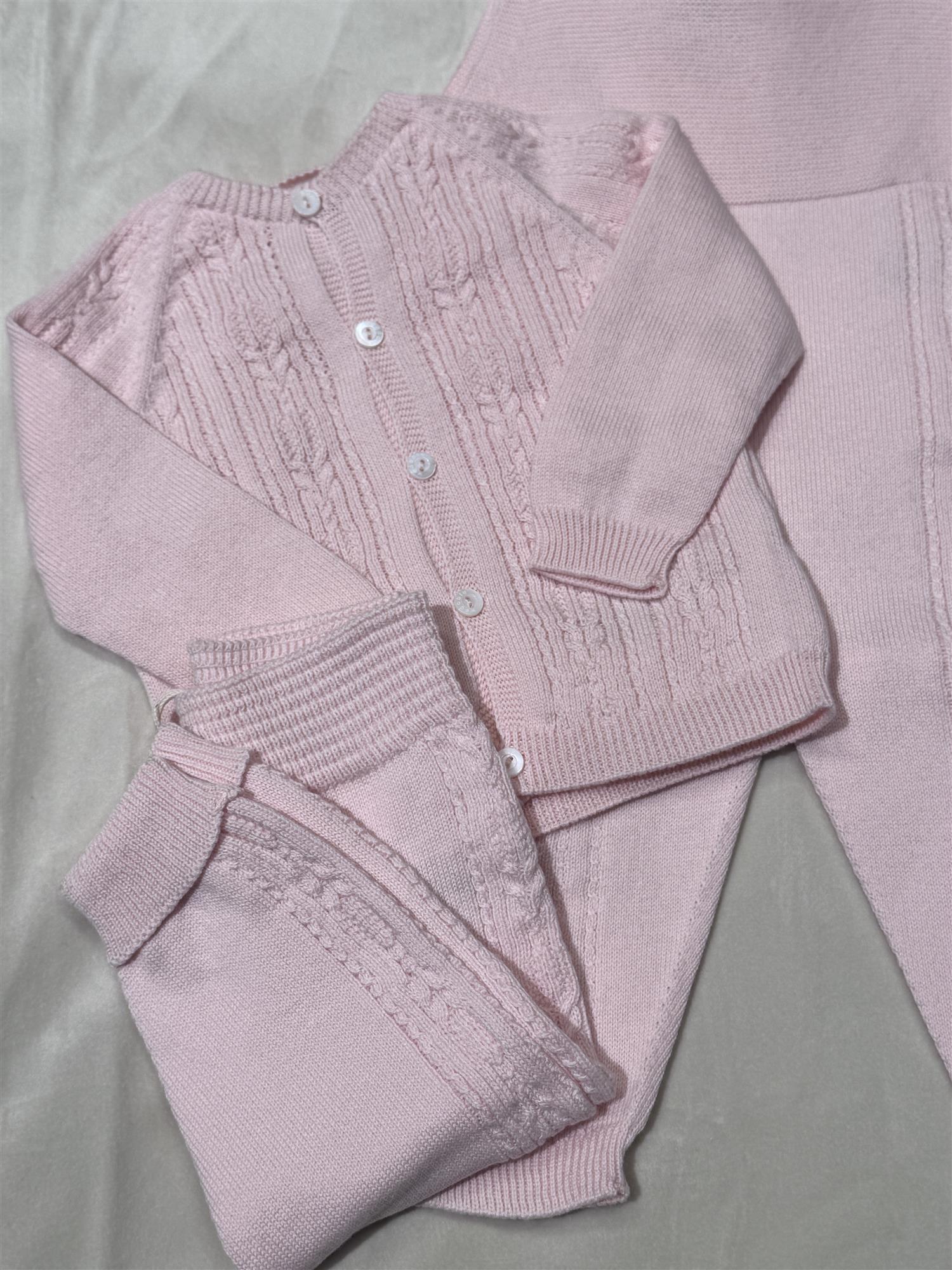 WEDOBLE Strikket jakke Lys Rosa - Farmor Ingvarda