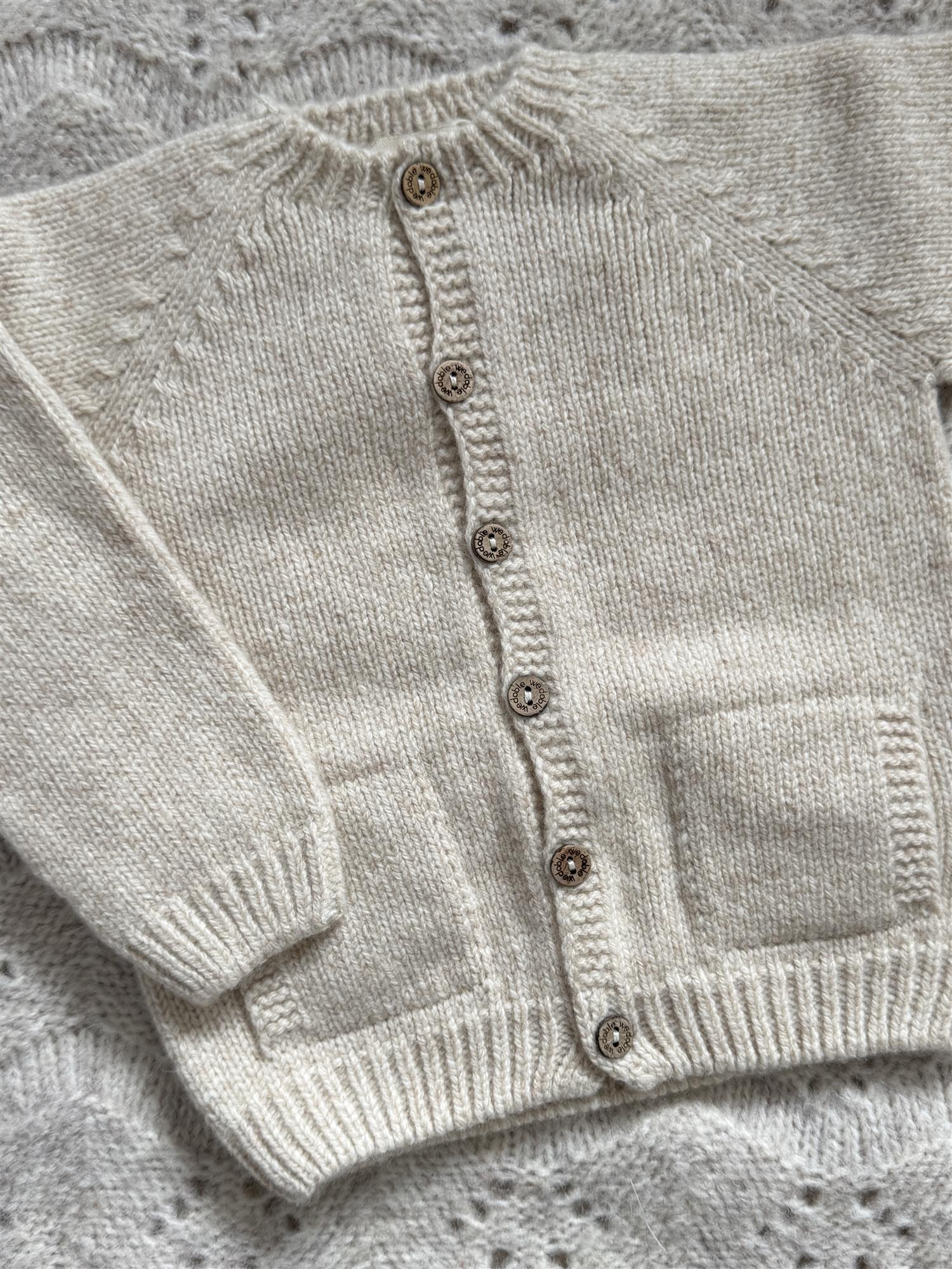 WEDOBLE Strikket Jakke,Ull Beige Melert - Farmor Ingvarda