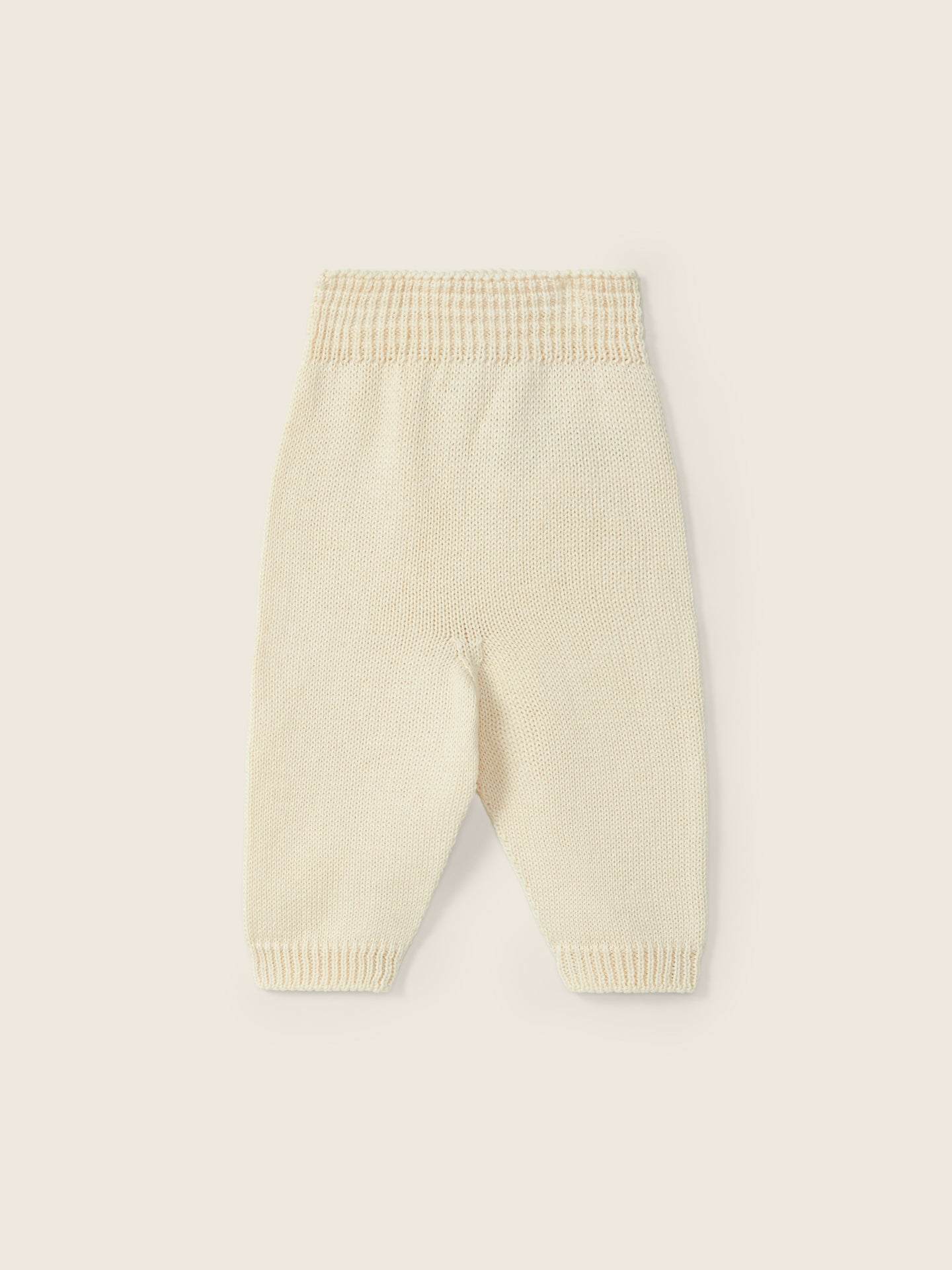 WEDOBLE Strikket bukse Beige - Farmor Ingvarda