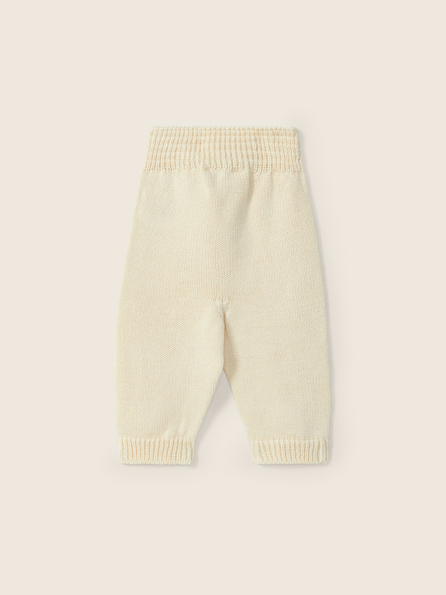 WEDOBLE Strikket bukse Beige - Farmor Ingvarda