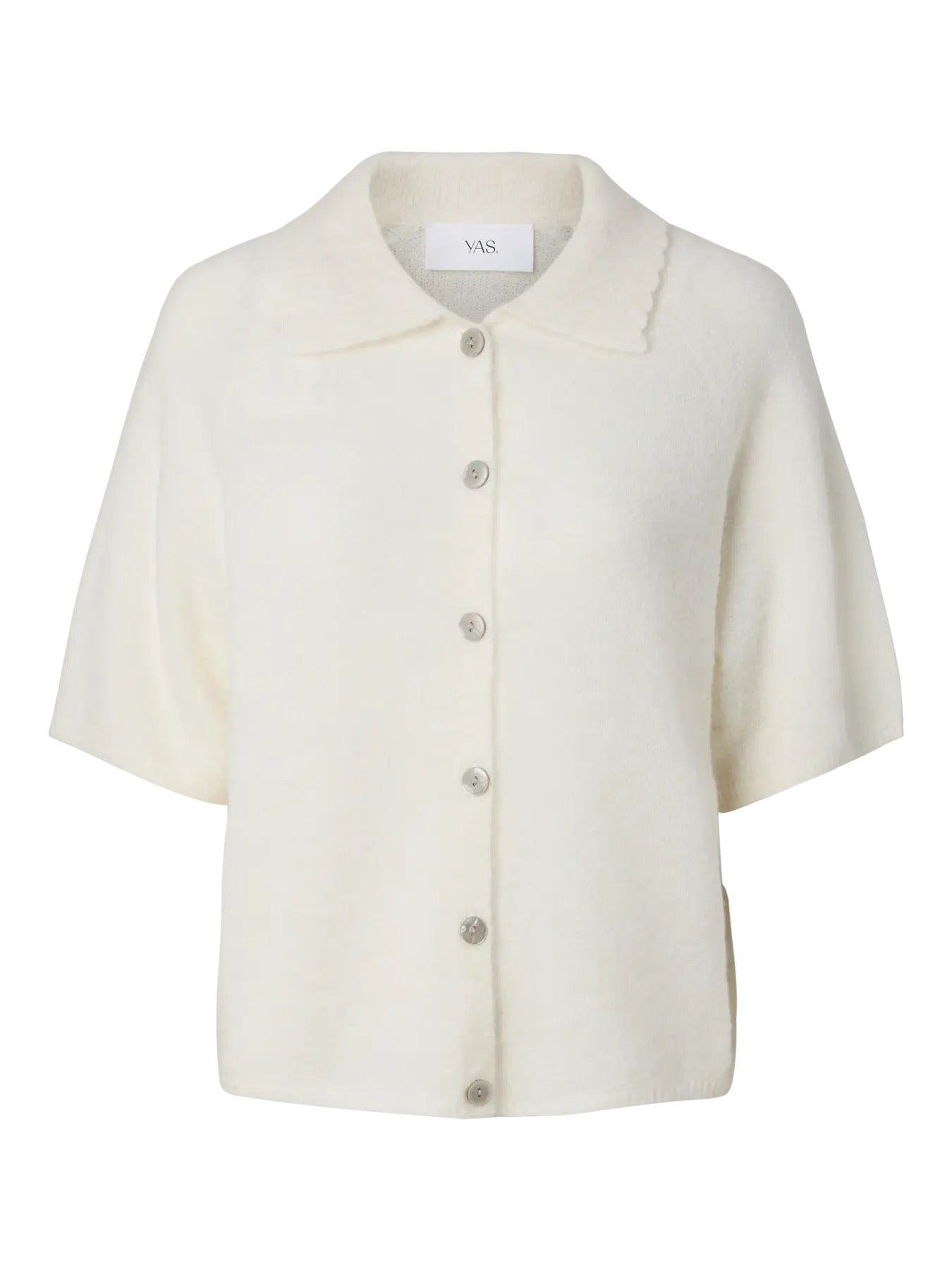 YAS Yasdura Knit Cardigan Creme - Farmor Ingvarda