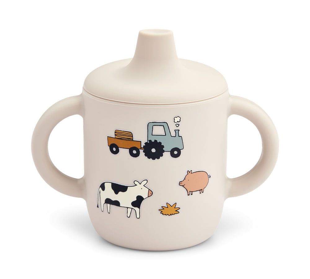 LIEWOOD Neil Sippy Cup,Farm Sand Mix