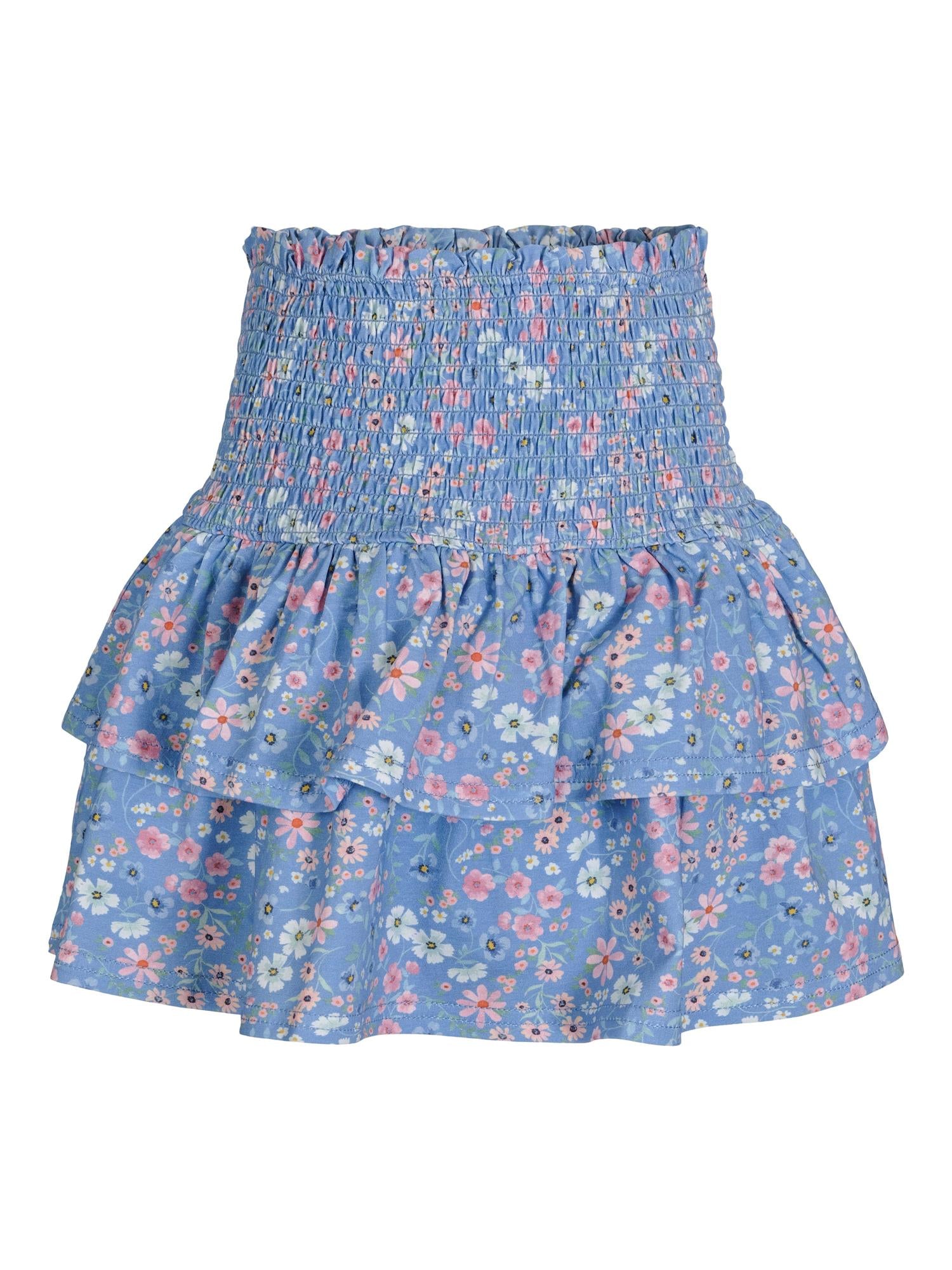 VILJE OG VE Milla Skirt,printed blue Blomstra
