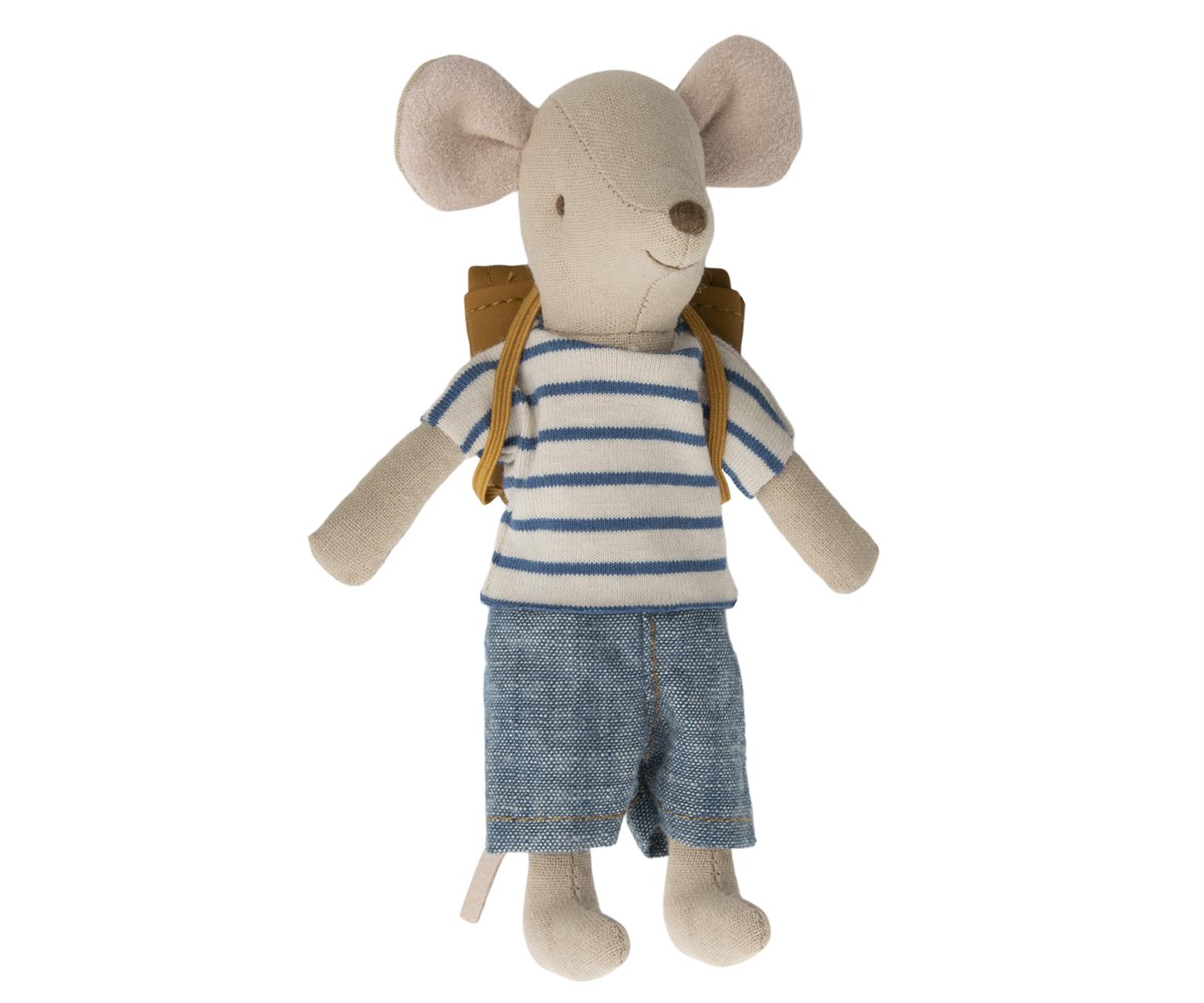 MAILEG Clothes and Bag,Big brother mouse Blå Mix