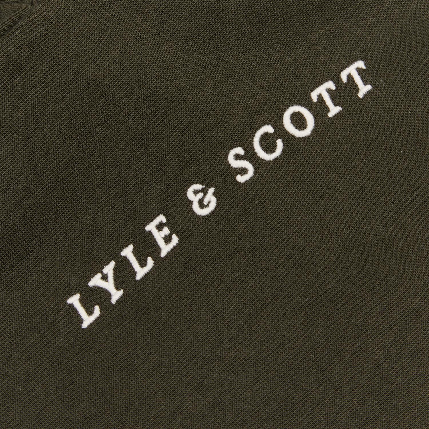 LYLE & SCOTT Logo loose fit hoody Oliven