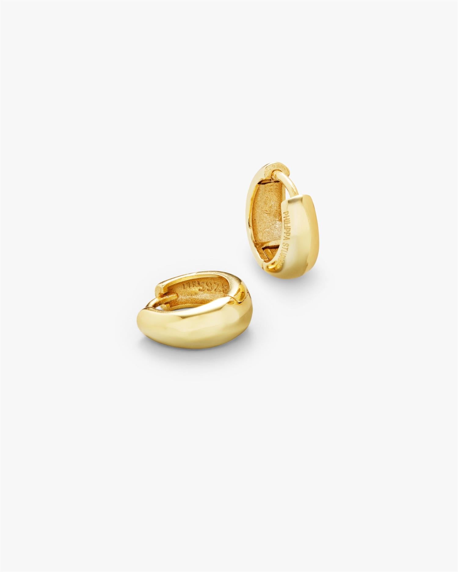 Philippa Studios Dome Hoops Small Gold Gull