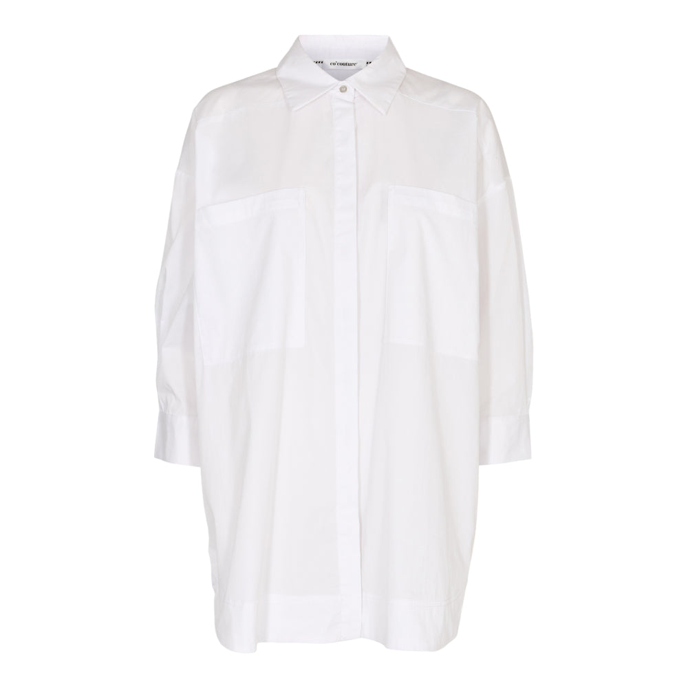 CO´ COUTURE Cotton crisp pocket shirt Hvit