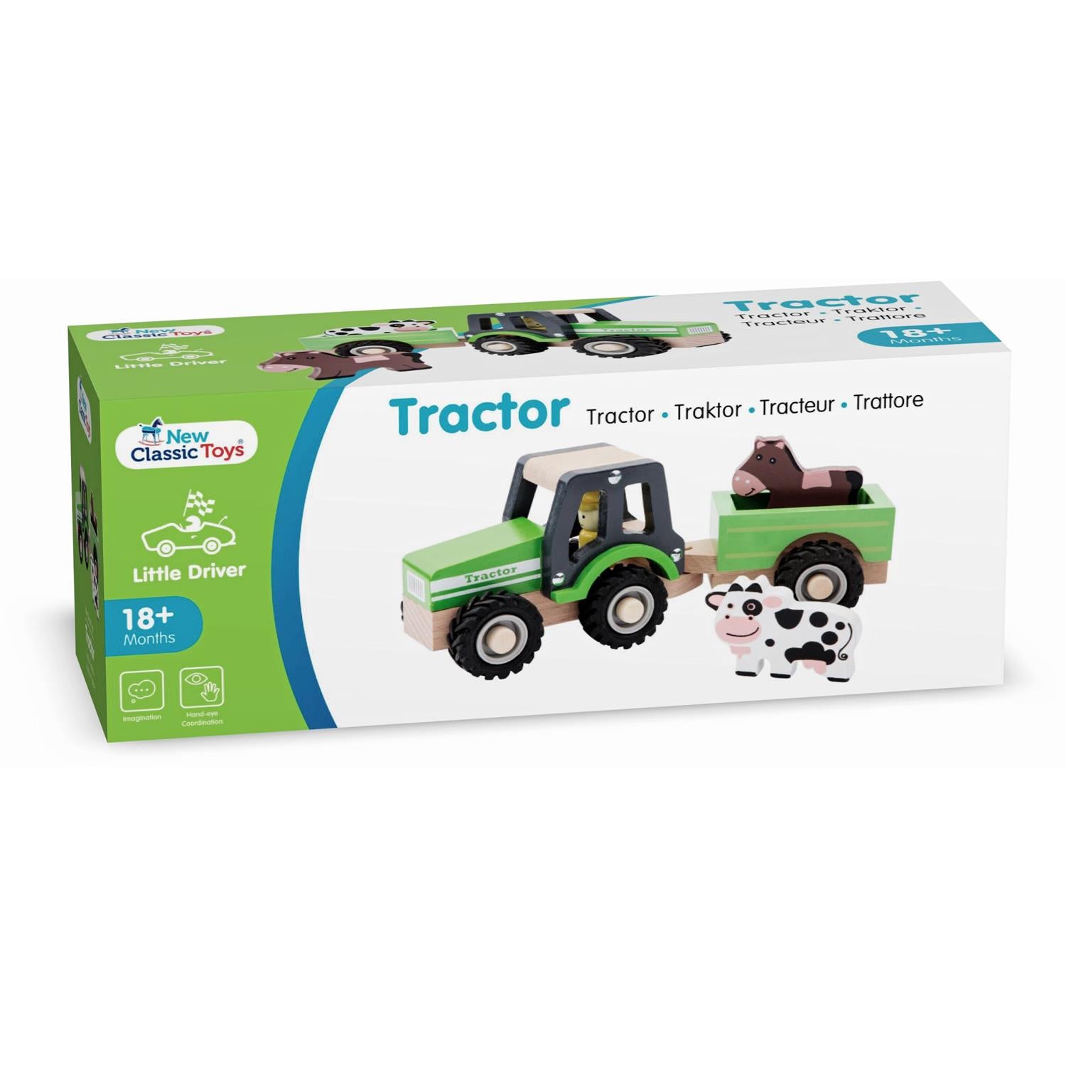 Pluss,DIV.LEKER Traktor med dyr Grønn