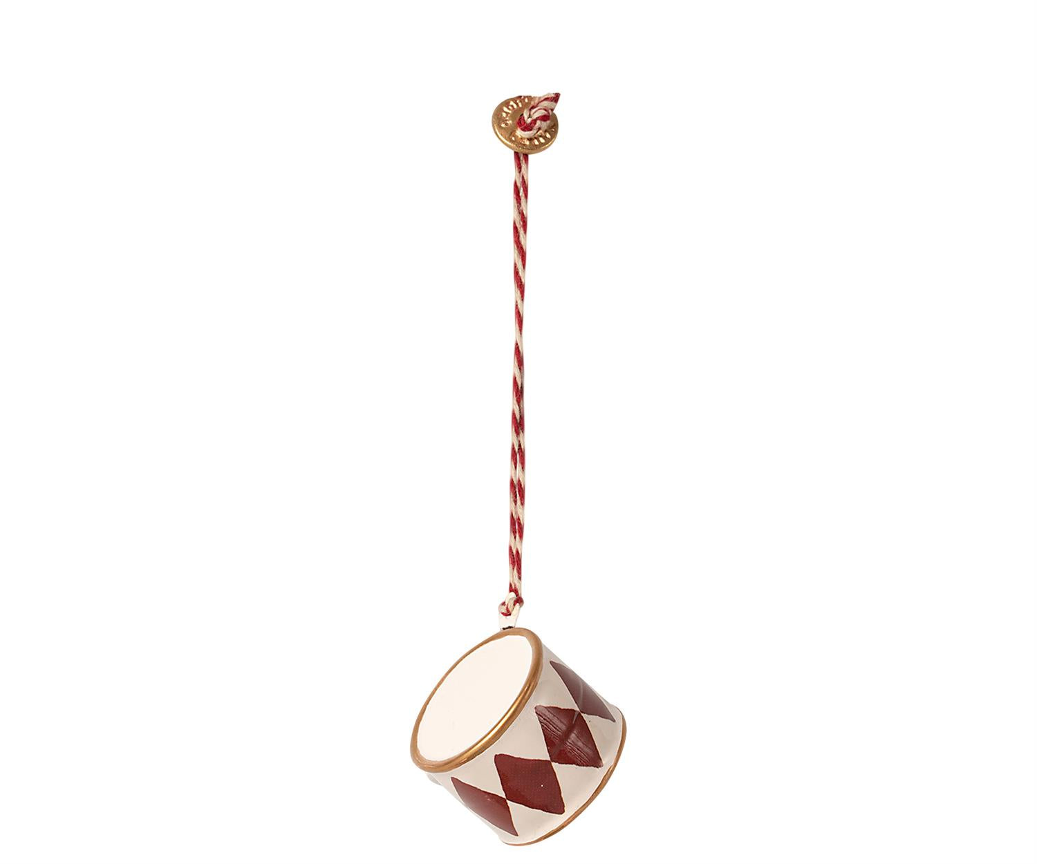 MAILEG Metal ornament, Small drum - Red
