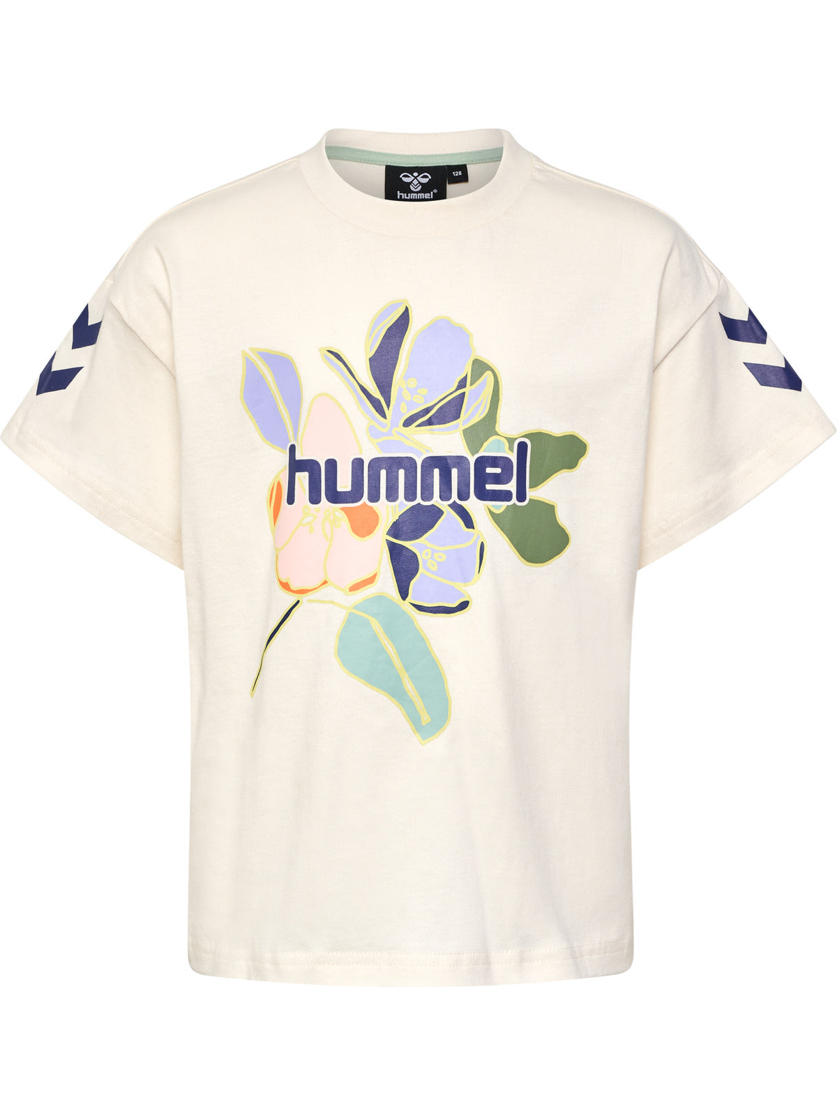 HUMMEL 4-14ÅR Art boxy  T-shirt Off-White