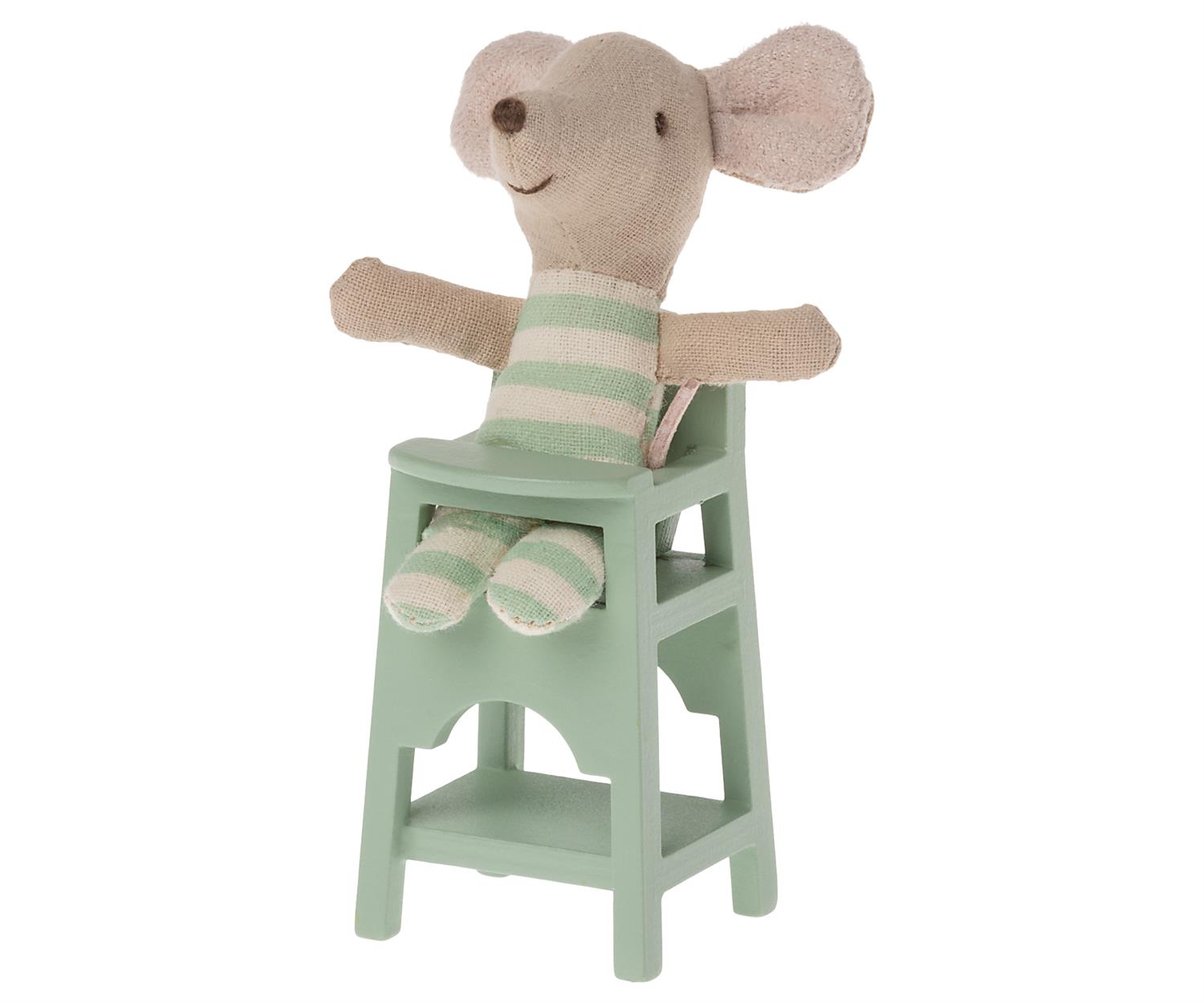 MAILEG High chair,Mouse,7cm Mint
