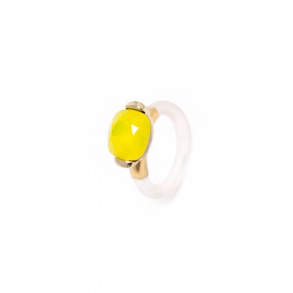 TWINS ATELIER Ring Square Yellow opal gold Gul