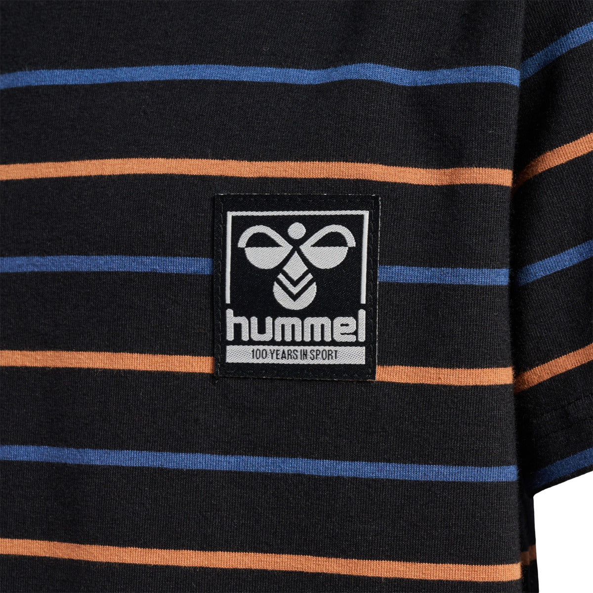 HUMMEL 4-14ÅR Stripe T-Shirt Sort