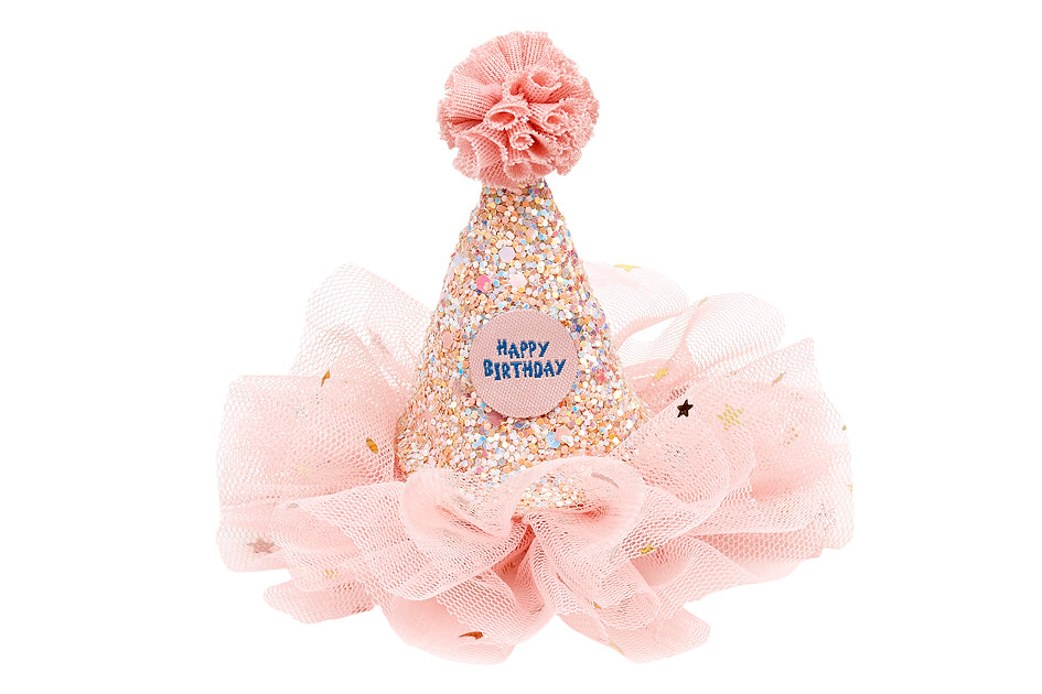 PHANINE SOUZA Birthday hat in giftbox Rosa