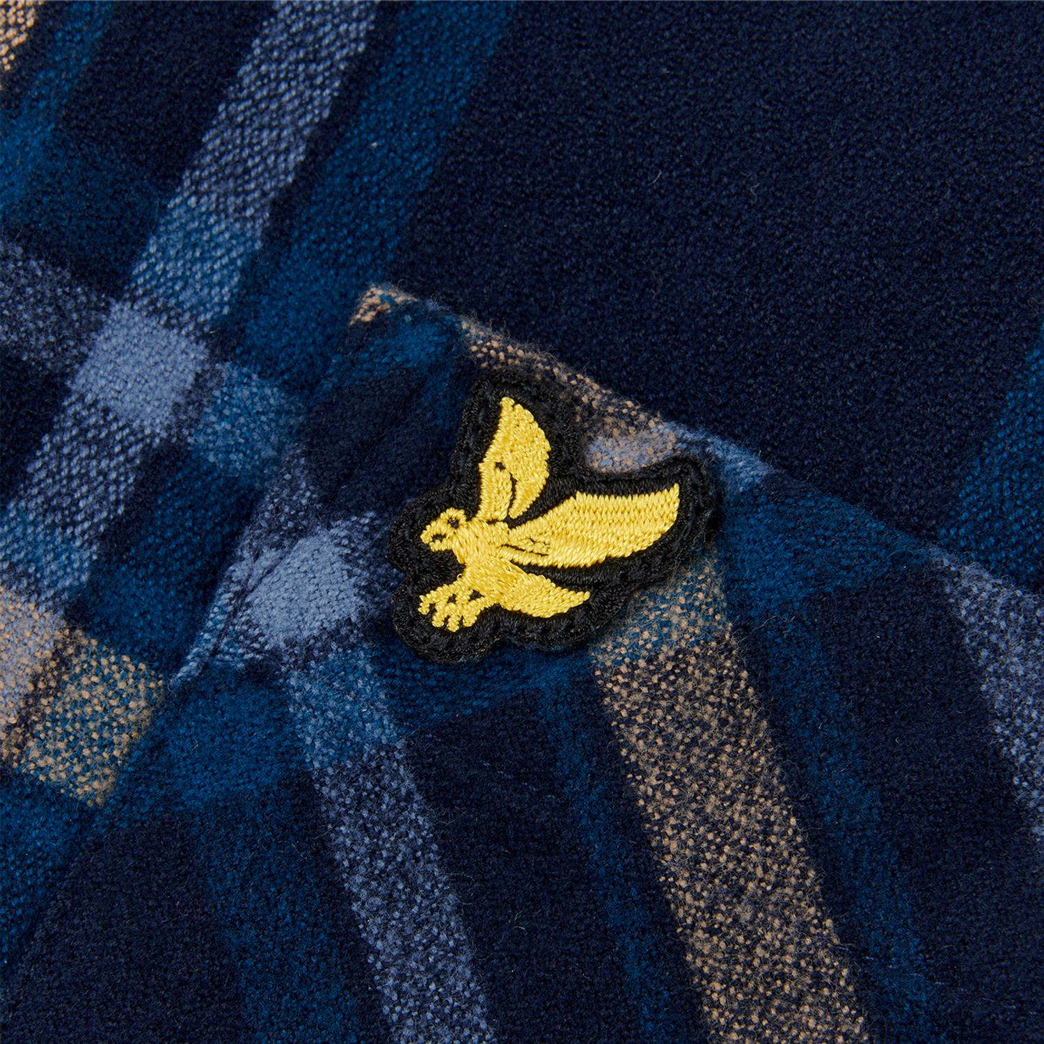 LYLE & SCOTT Flannel Check shirt Mørkeblå