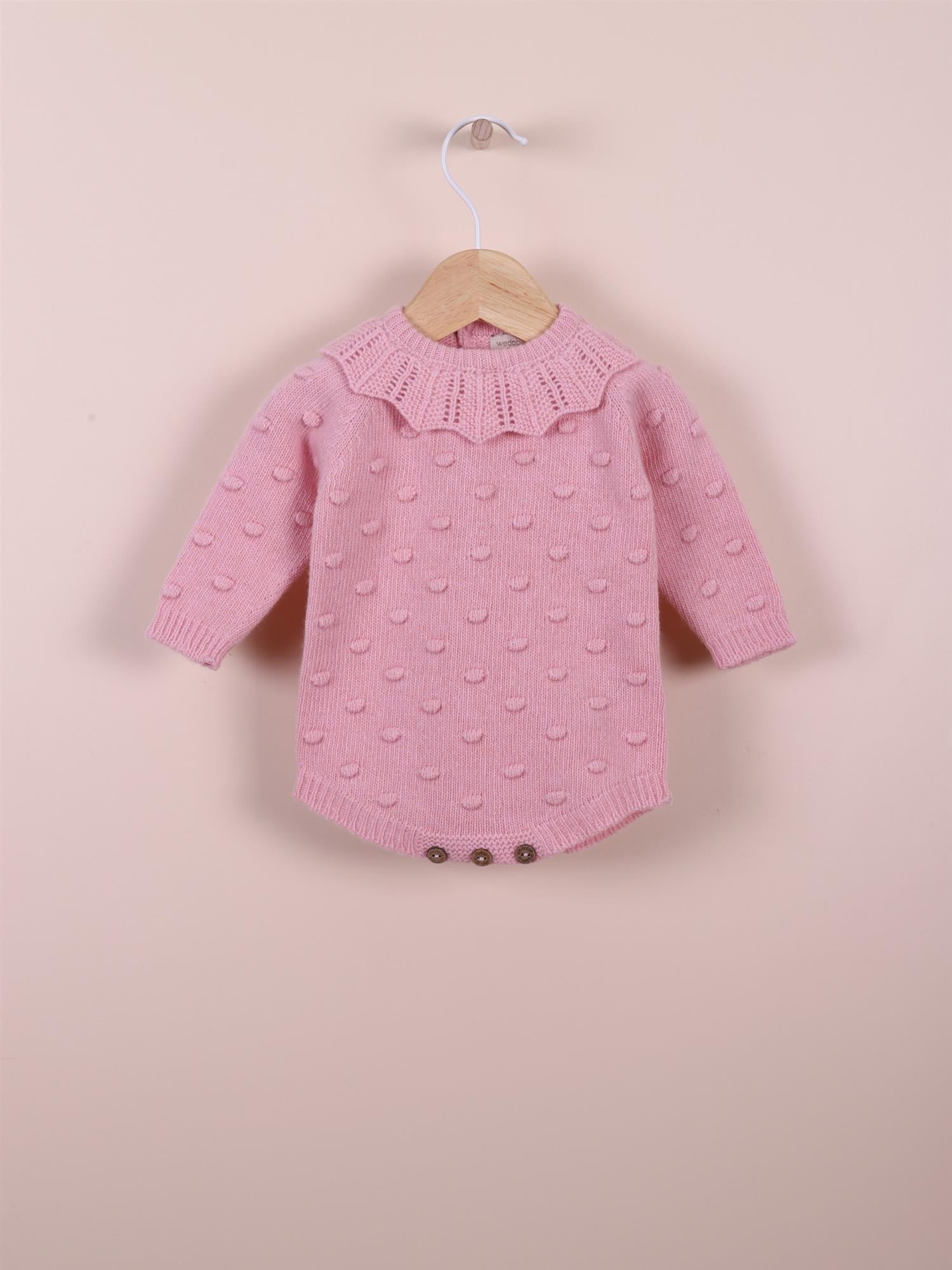 WEDOBLE Knitted LS Shortie,Wool Rosa