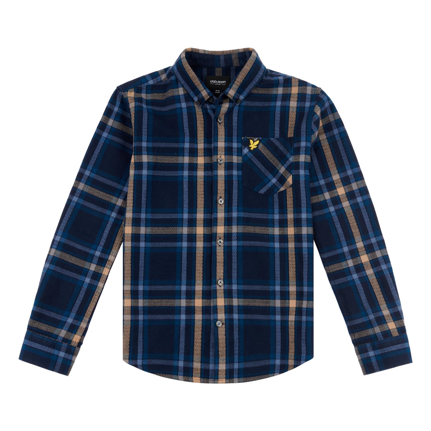 LYLE & SCOTT Flannel Check shirt Mørkeblå