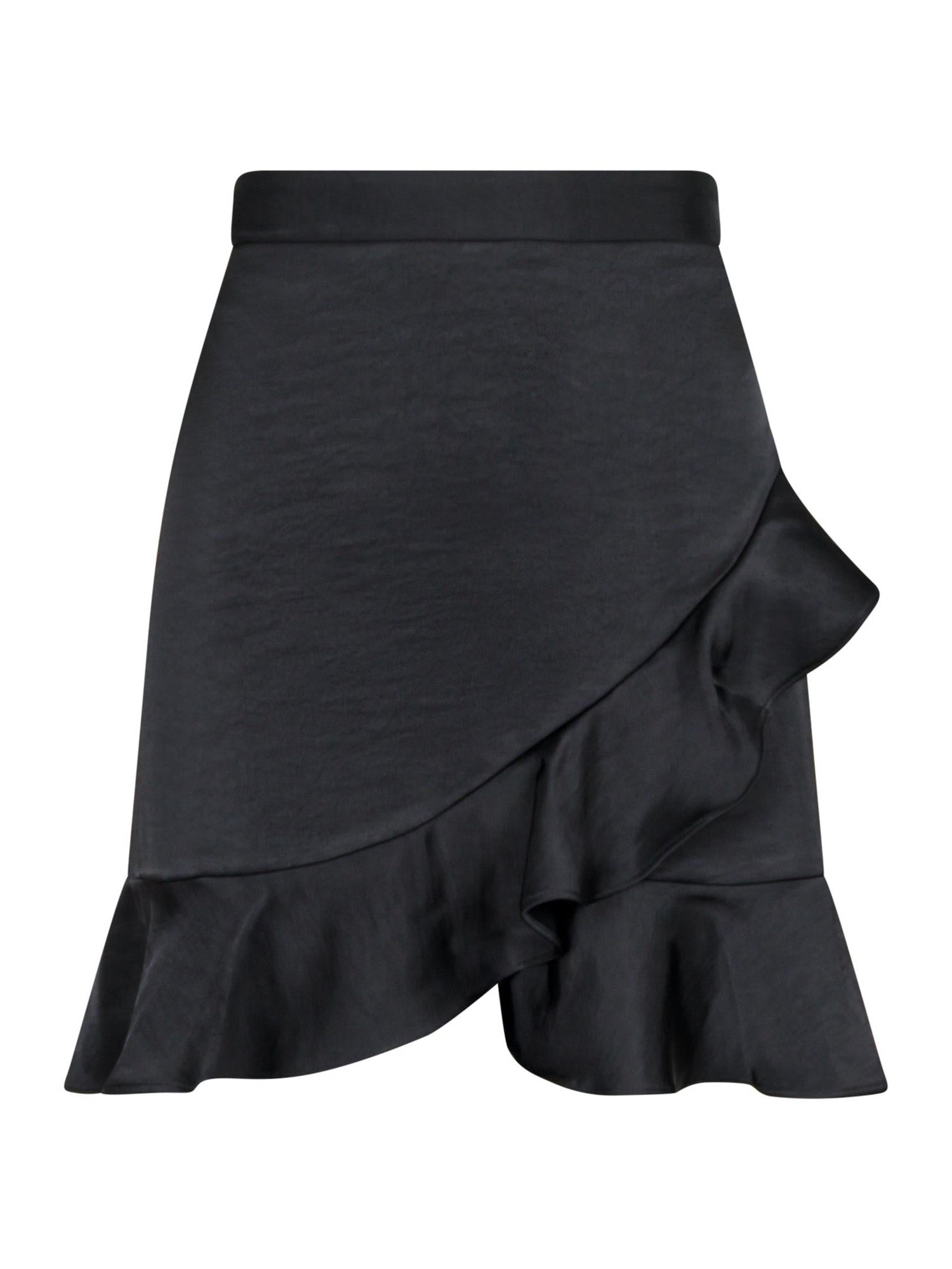 NEO NOIR Bekka Heavy Sateen Skirt Sort