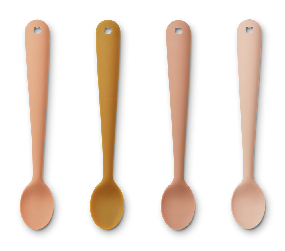 LIEWOOD Siv Feeding Spoon 4pk Rosa Mix
