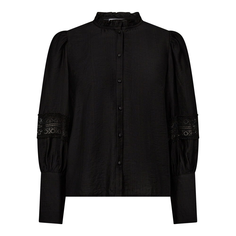 CO´ COUTURE Angus Lace Shirt Sort