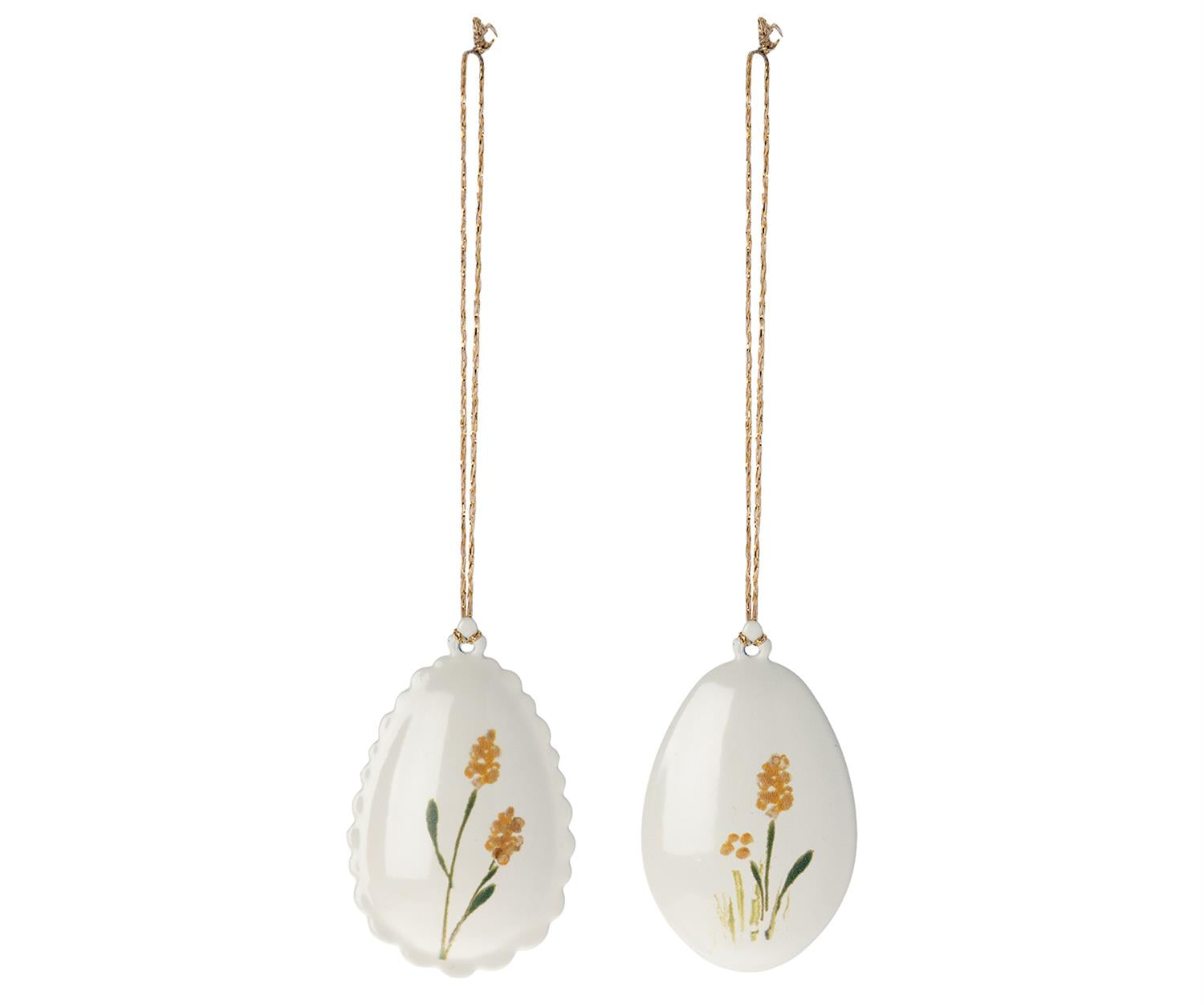 MAILEG Easter egg ornament,1.stk Gul - Farmor Ingvarda